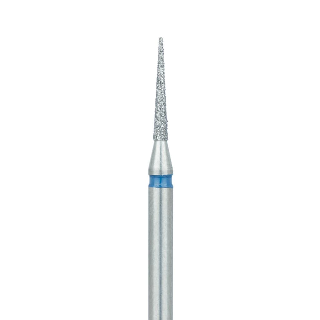 Meisinger 859-014-HP Medium Diamond Bur, Long Needle, HP Shank, 1.4 mm, Blue, 5/Pack - #859-014 Medium Diamond Bur Long Needle HP Pack of 5 - Image 1