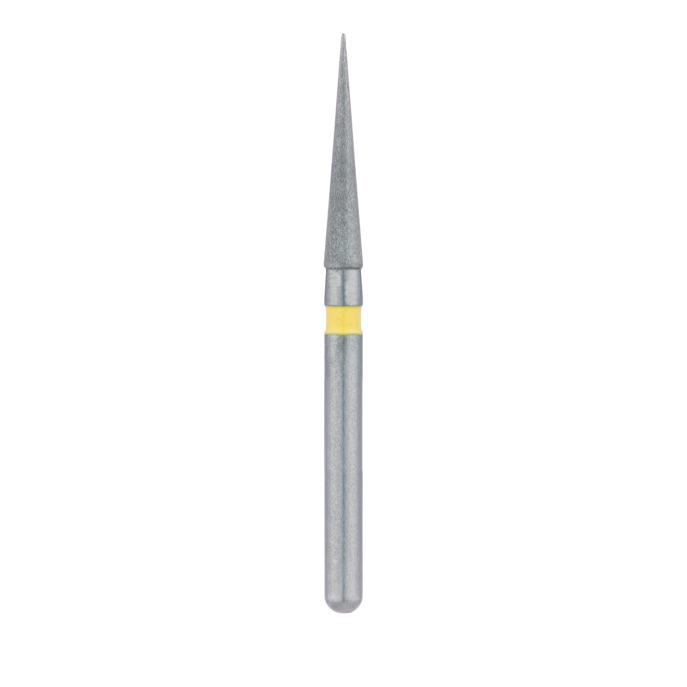 Meisinger Multi-Use Diamond Bur, FG, Long Needle, #859C, 1.6 mm, Extra Fine (Yellow), 5/Pk, 859C-016-FG thumbnail 2