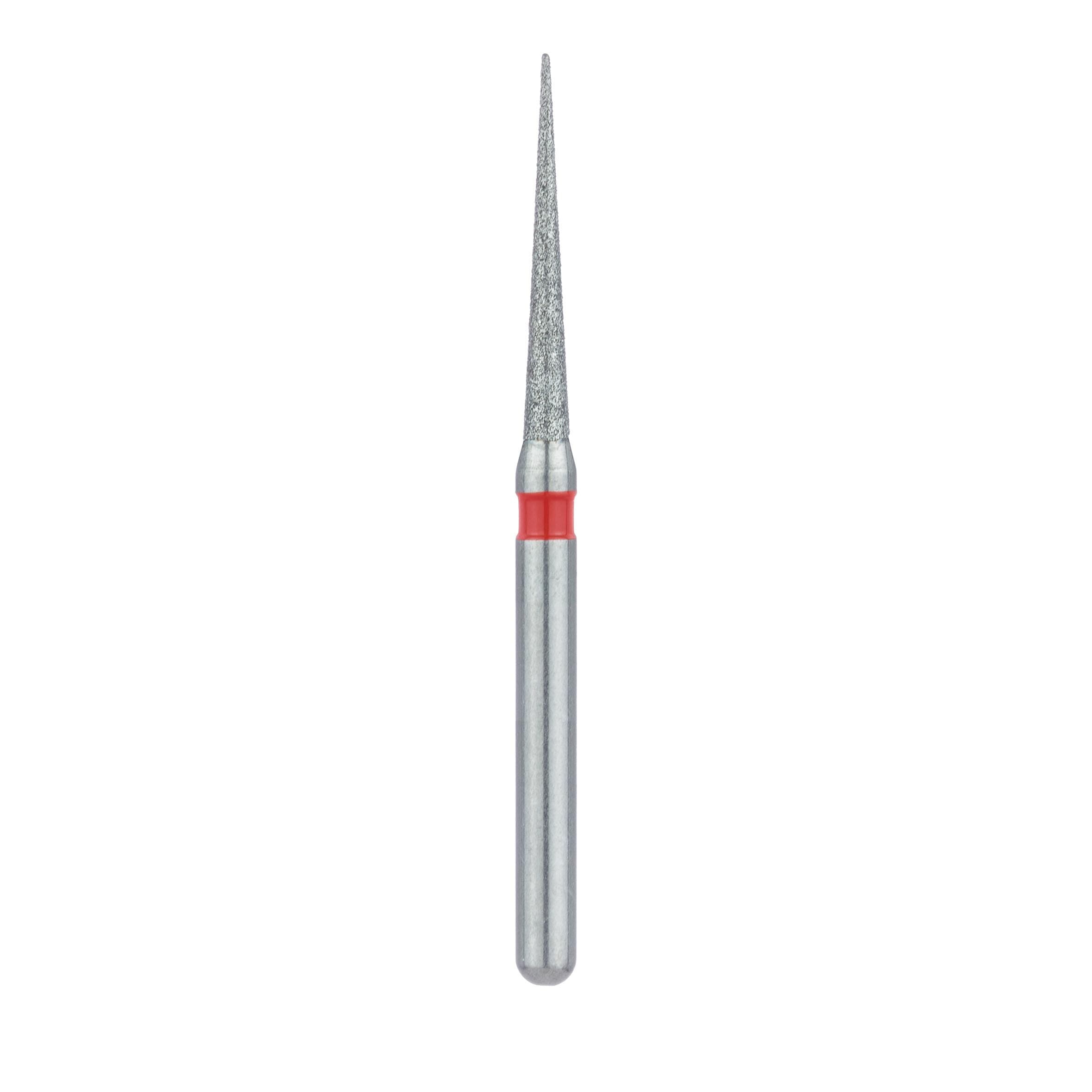 Meisinger FG #859F-012 Fine Needle Diamond Bur, 1.2mm Head, 10mm Working Length, Red Ring, 5/Pk thumbnail 2