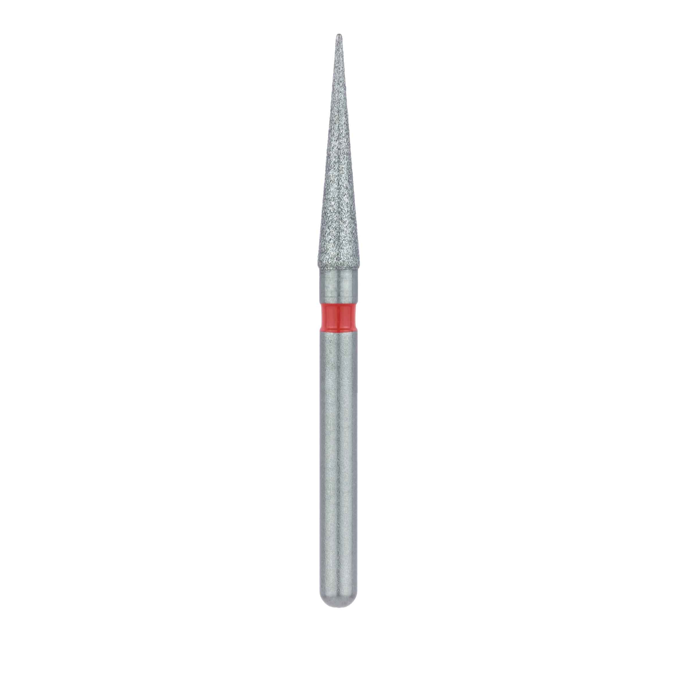 Meisinger Multi-Use Diamond Bur, FG, Long Needle, #859F, 1.8 mm Head, 10 mm Working Length, Fine, Red, 5/Pk, 859F-018-FG thumbnail 2