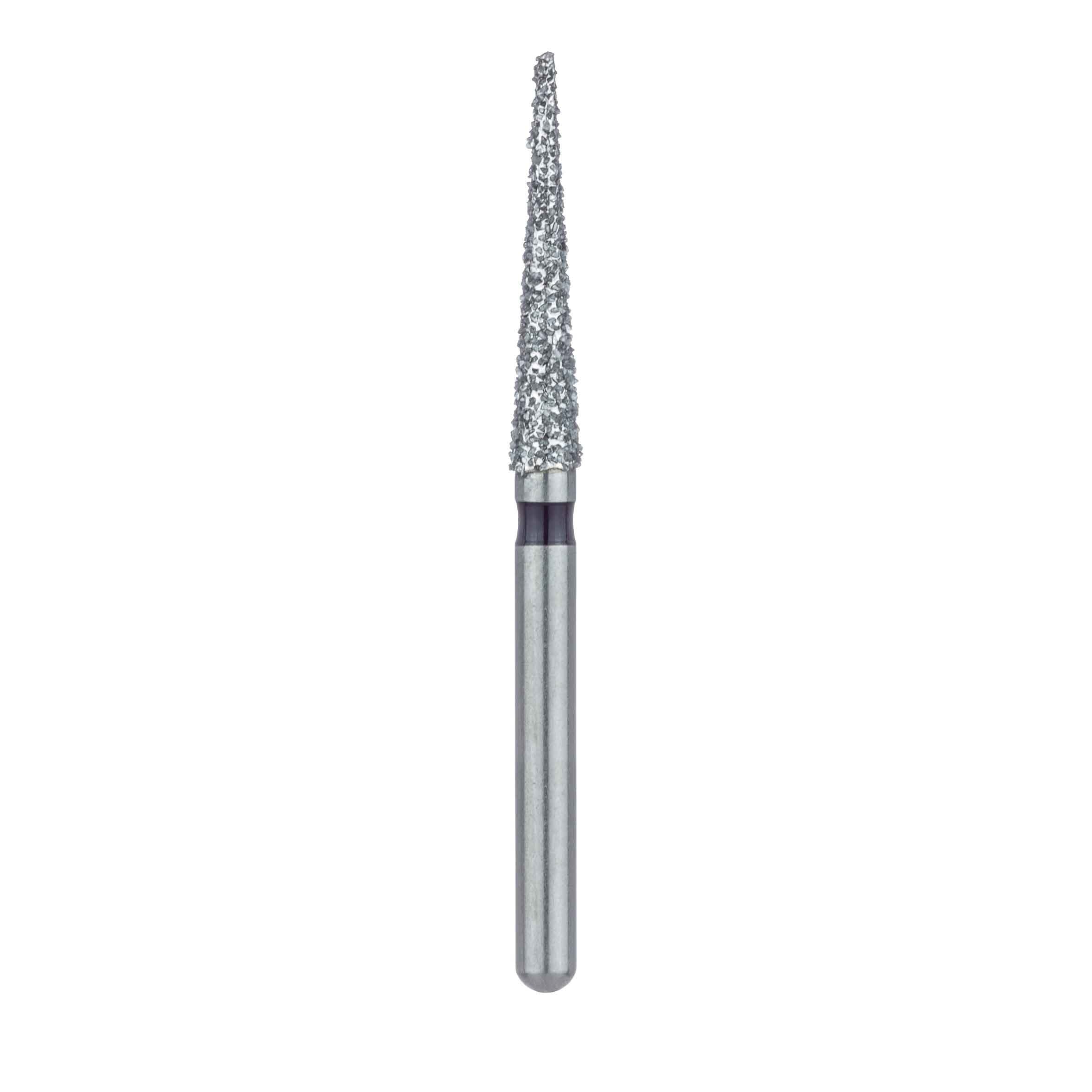 Meisinger 859H-018-FG Diamond Bur, FG, Super Coarse, Black, Needle, Point End, 1.8 mm Head Diameter, 10.0 mm Head Length, 5/Pkg thumbnail 2