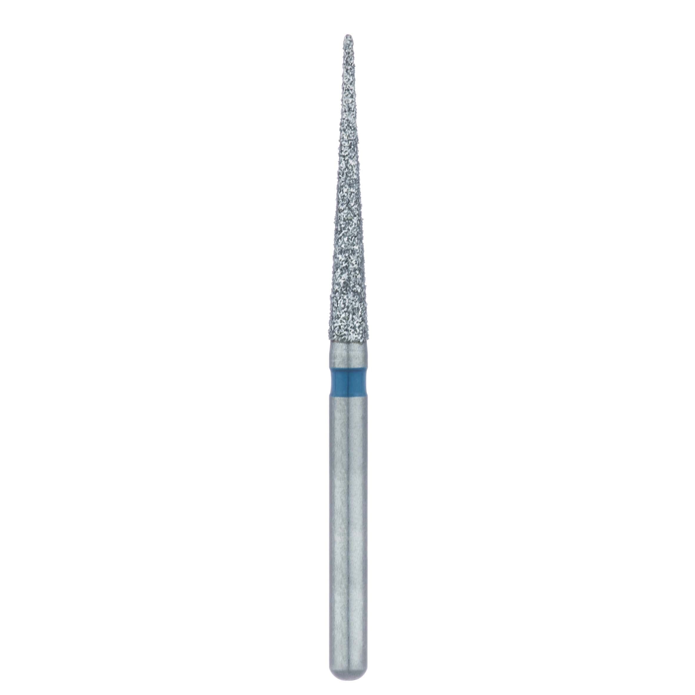 Meisinger 859L-016 FG Diamond Bur, Medium Grit, Blue Ring, Long Shank, Needle Shape, 1.6 mm, Pack of 5 thumbnail 2