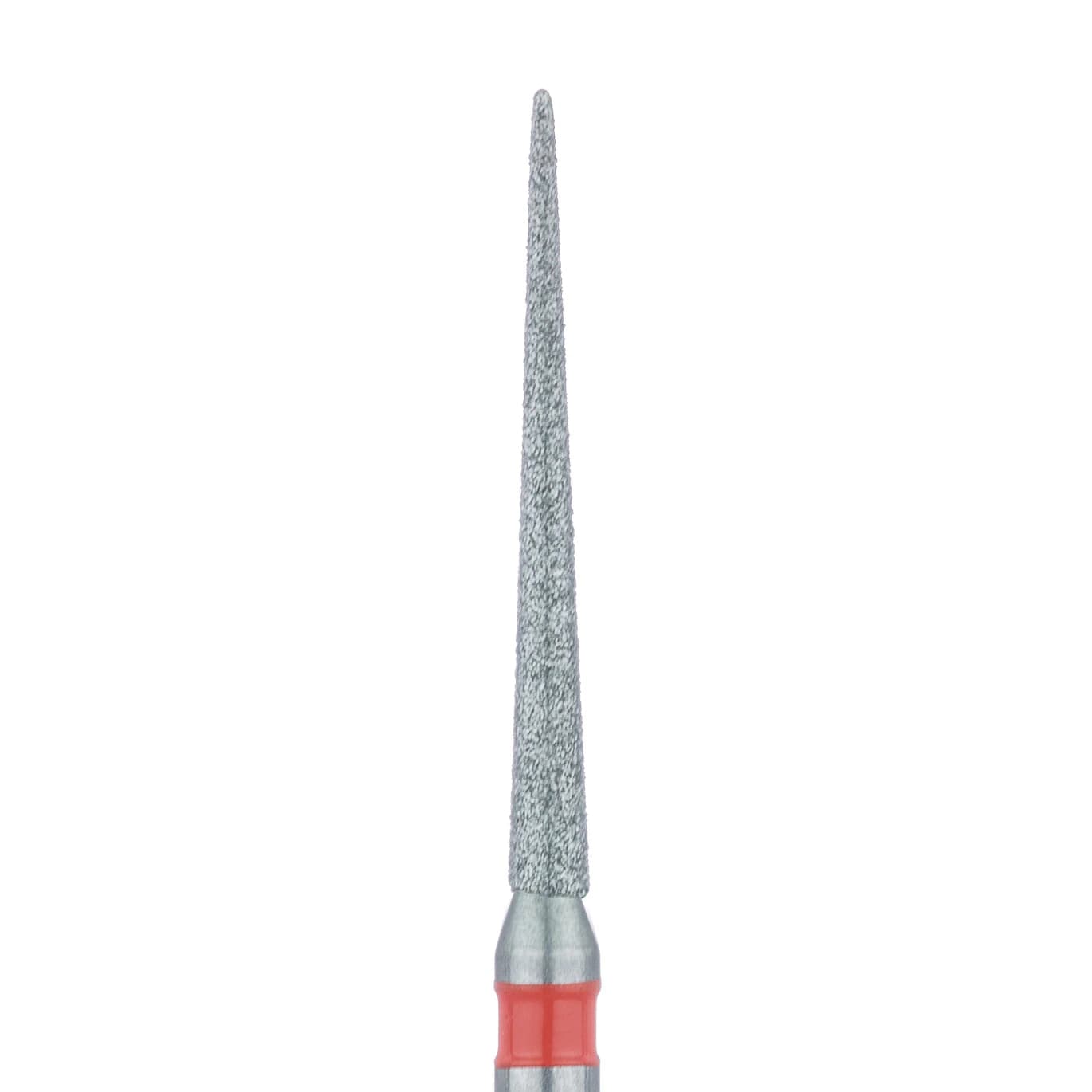 Meisinger 859LF-012 Fine Diamond Bur, Long Needle, Friction Grip, 1.2mm, Red, 5/Pack - #859LF-012 Fine Diamond Bur Long Needle FG Pack of 5 - Image 1