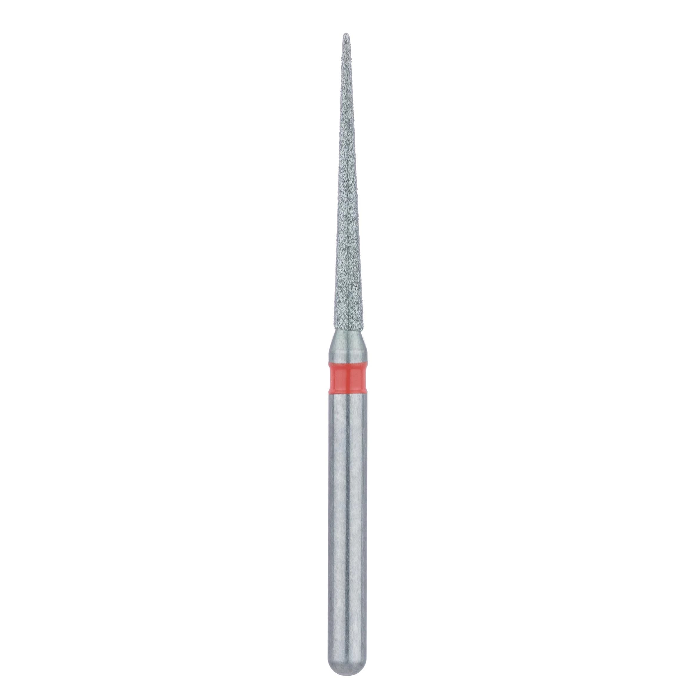 Meisinger 859LF-012 Fine Diamond Bur, Long Needle, Friction Grip, 1.2mm, Red, 5/Pack thumbnail 2