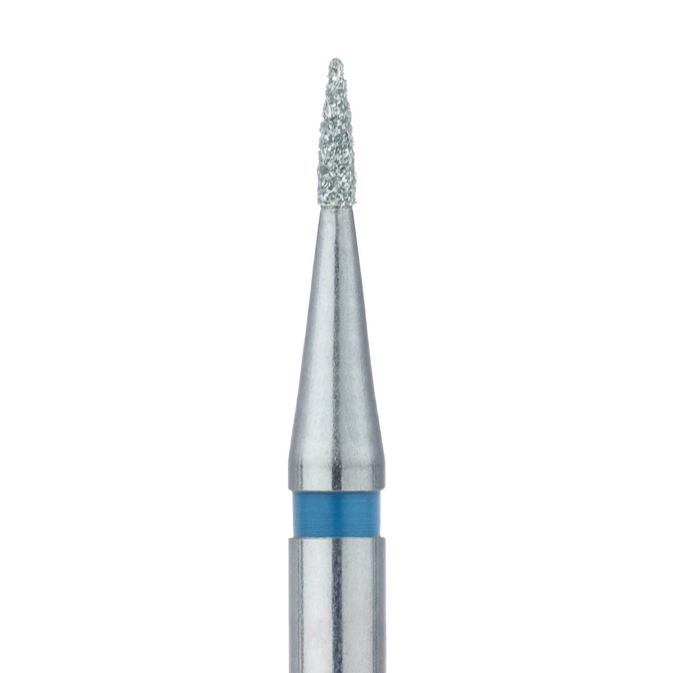 Meisinger 860-010-RA Medium Diamond Bur, Short Flame, Right Angle, 1.0 mm Diameter, 5/Pack - #860-010 Medium Diamond Bur Short Flame RA Pack of 5 - Image 1