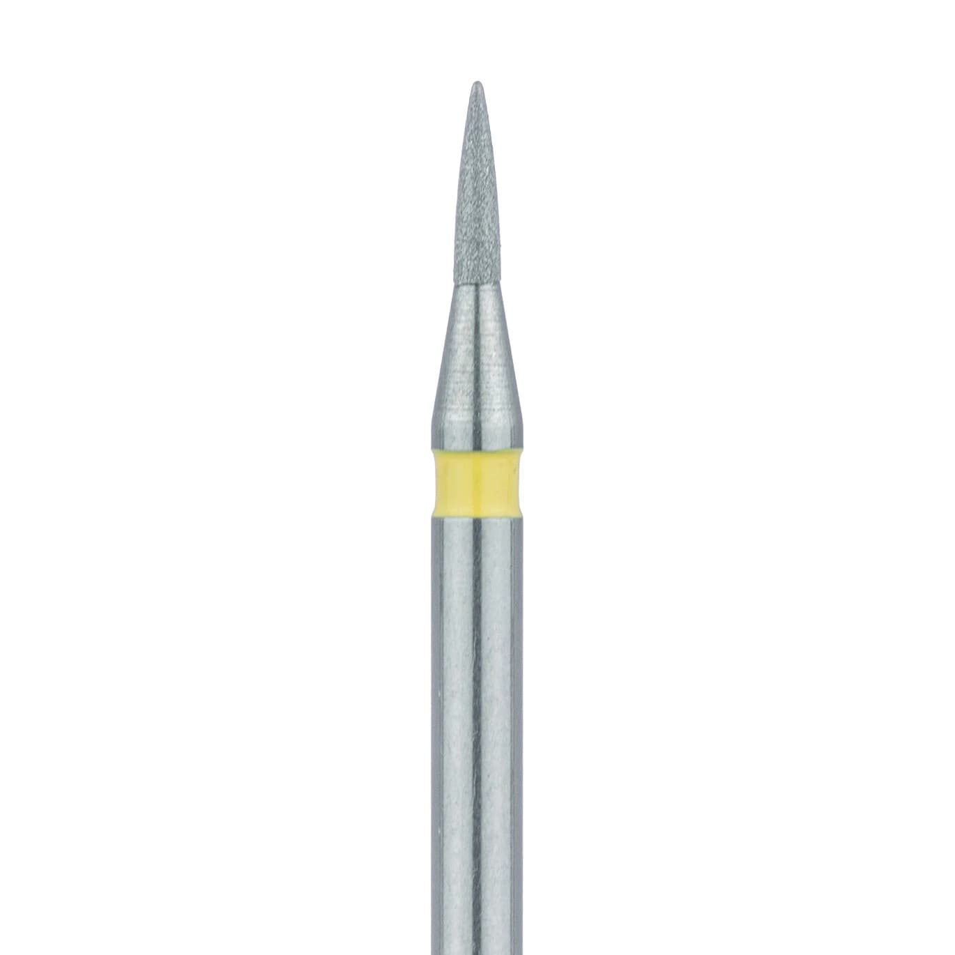 Meisinger 860C-009 Extra Fine Diamond Bur, Short Flame, FG (Friction Grip), 0.9 mm, 5/Pack - #860C-009 Extra Fine Diamond Bur Short Flame FG Pack of 5 - Image 1