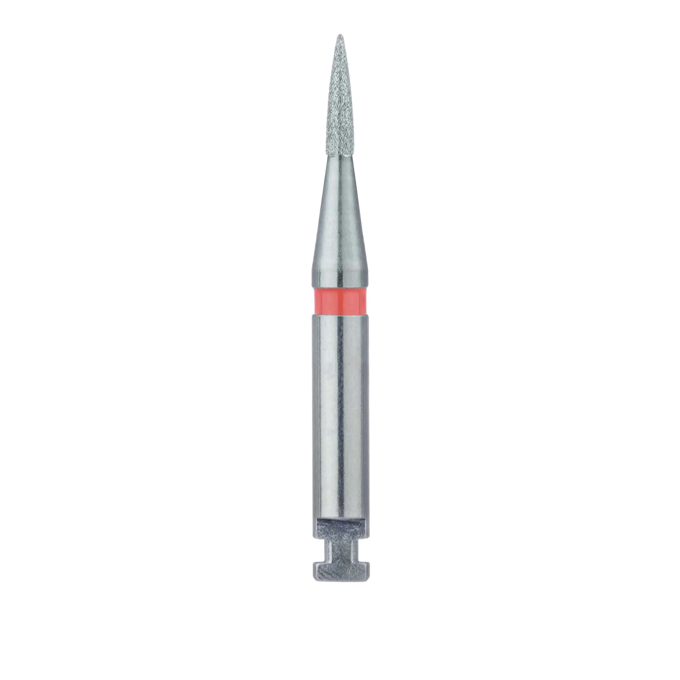 Meisinger 861F-012-RA Fine Diamond Bur, Flame Shape, Right Angle, 1.2 mm Diameter, 5/Pack thumbnail 2