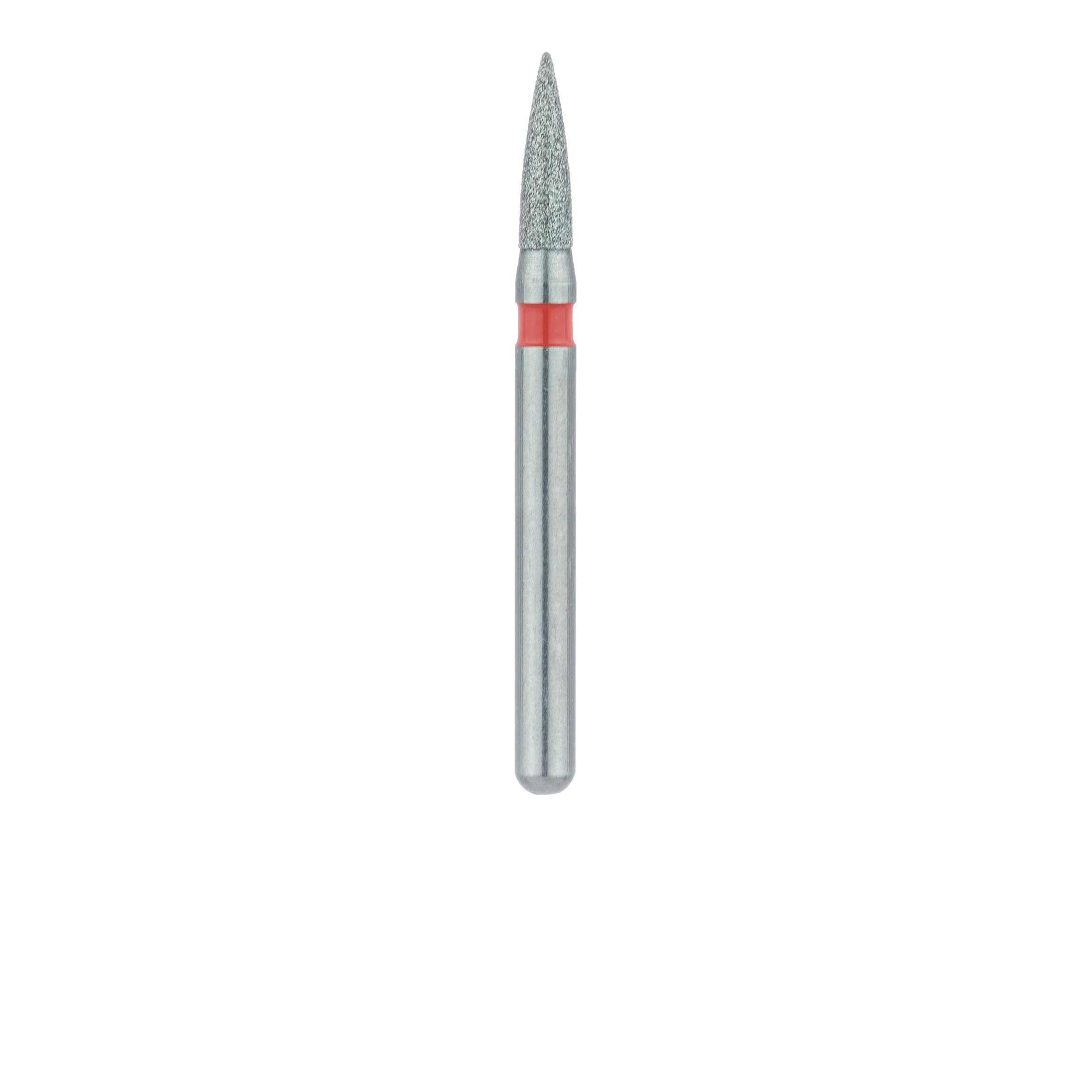 Meisinger 861F-014-FG Fine Diamond Bur, Flame Shape, Friction Grip, 1.4 mm Diameter, 5/Pack thumbnail 2