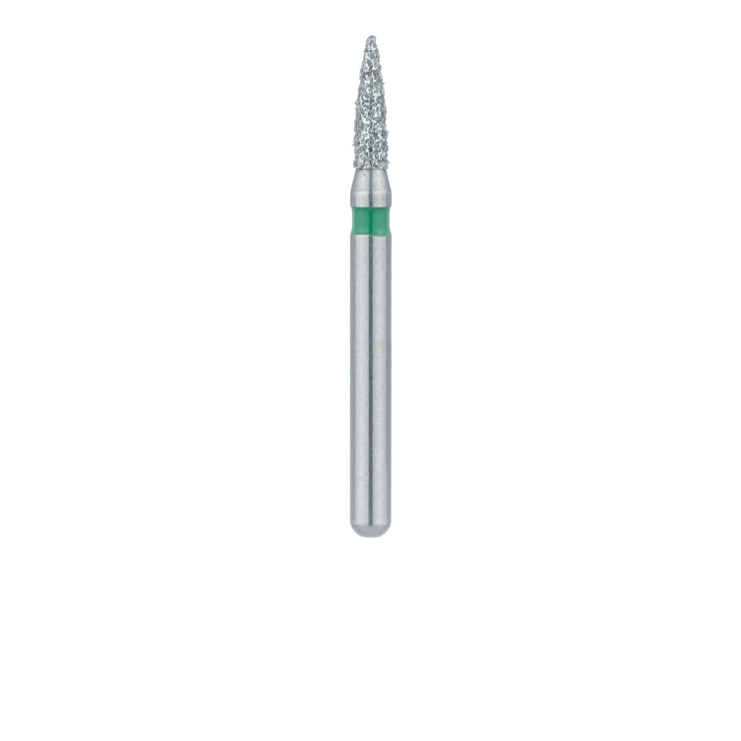 Meisinger Multi-Use Diamond Bur, FG, Flame, #861G, 1.4 mm, Coarse, Green, 5/Pk, 861G-014-FG thumbnail 2