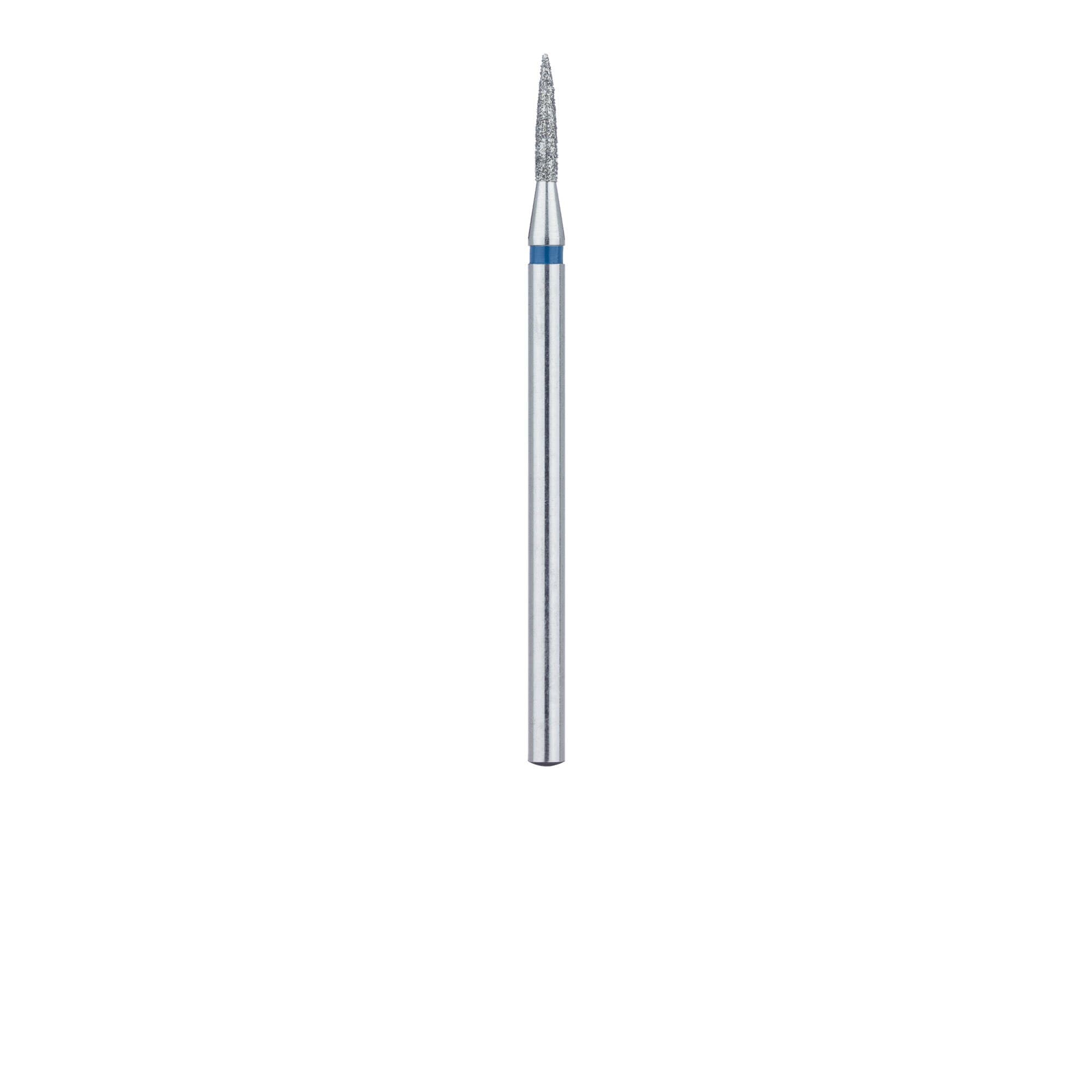 Meisinger 862-014-HP Diamond Bur, Flame Shape, Medium Grit, 1.4 mm Diameter, 8 mm Head Length, HP Shank, 5/Pack thumbnail 2