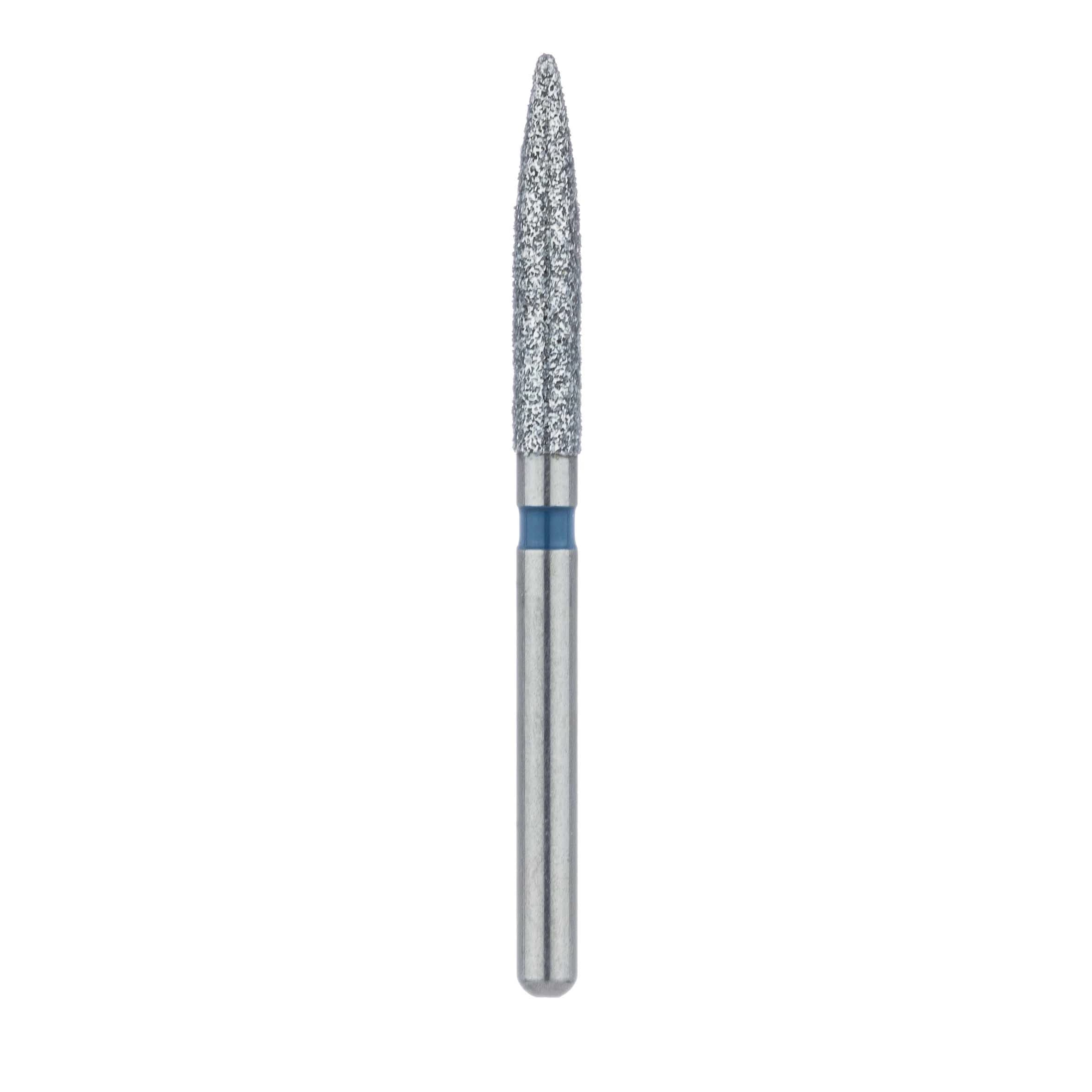 Meisinger 863-018-FG Medium Diamond Bur, Long Flame, Friction Grip, 1.8 mm Diameter, 10 mm Working Length, 5/Pack thumbnail 2