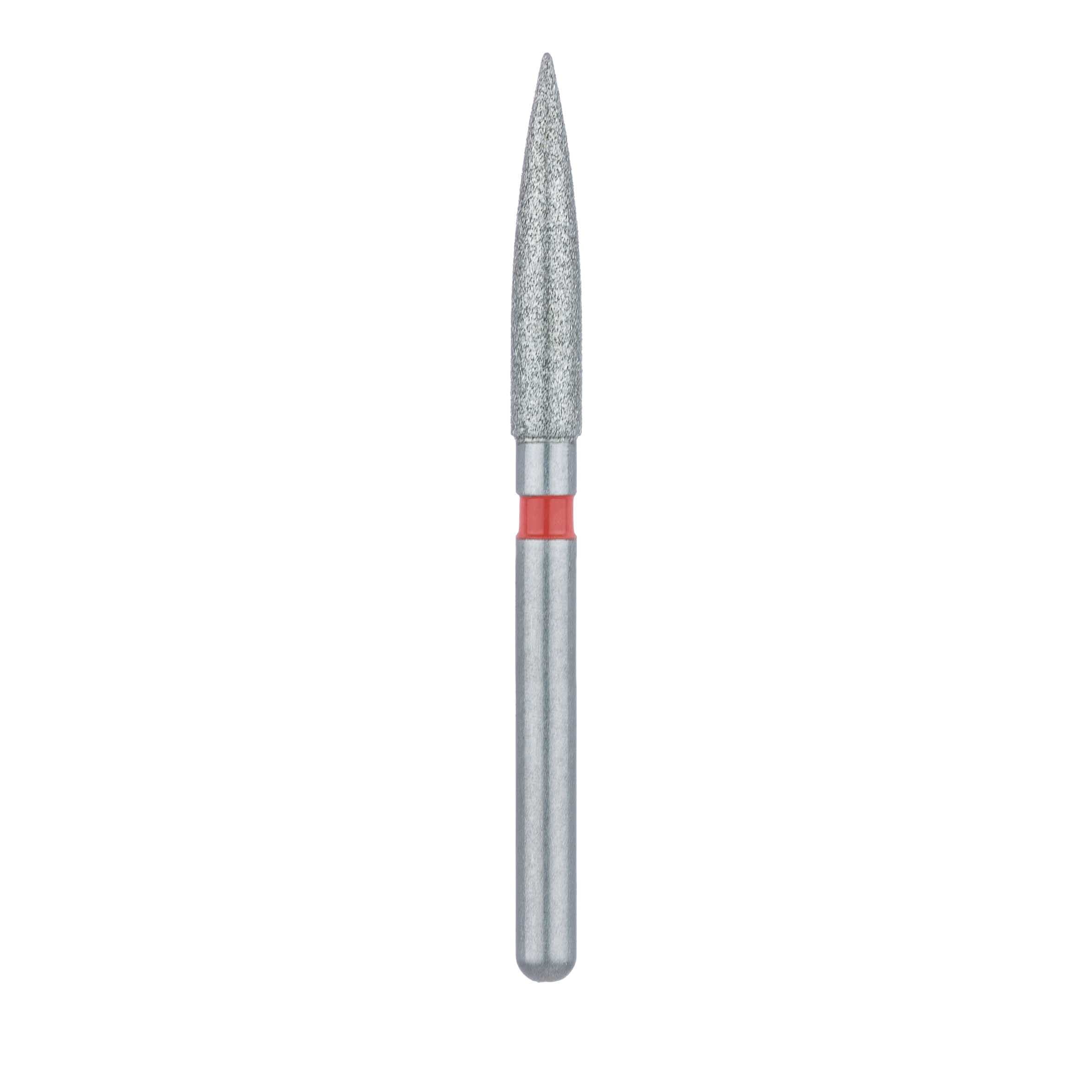 Meisinger 863F-018-FG Fine Diamond Bur, Long Flame, Friction Grip, 1.8 mm, 5/Pk thumbnail 2