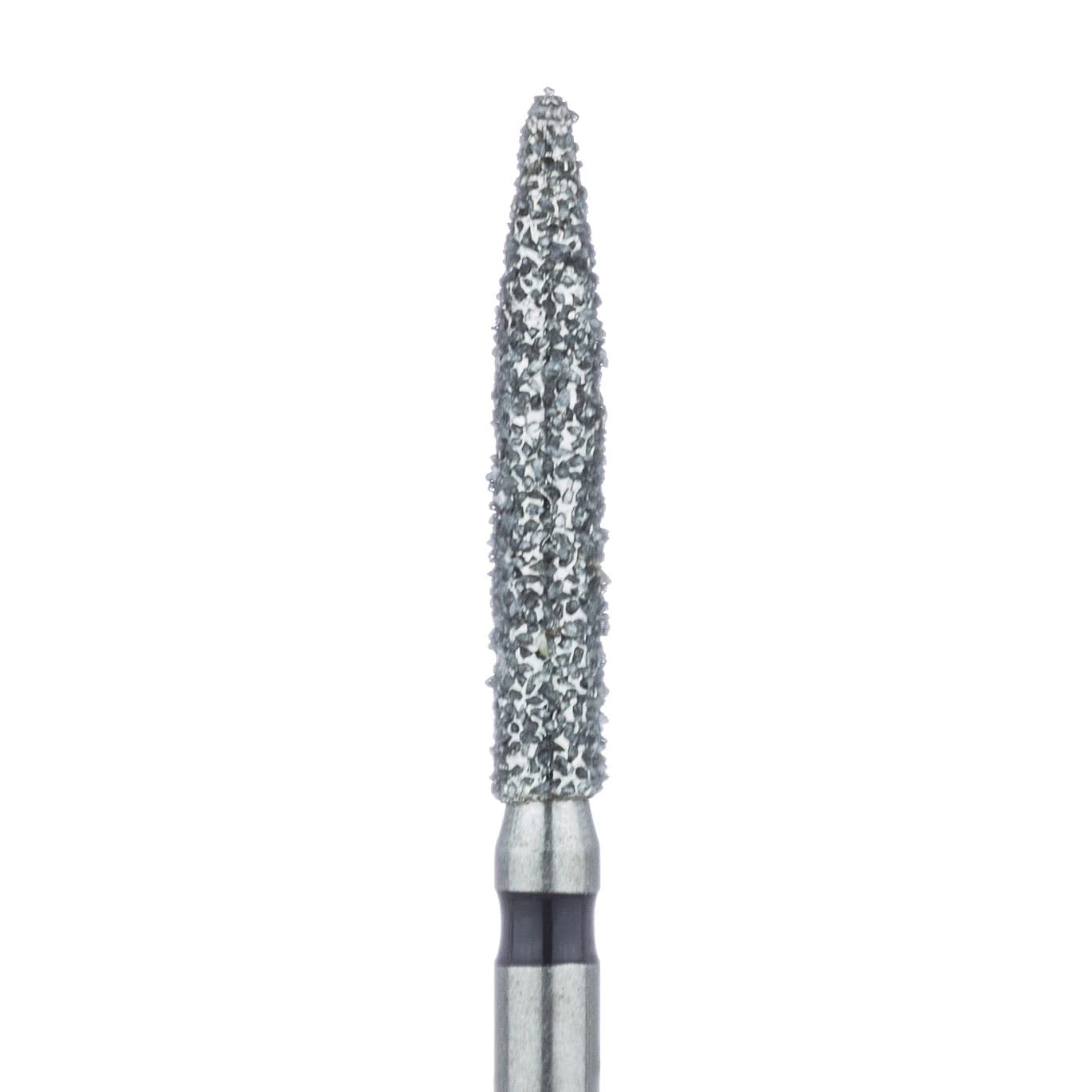Meisinger 863H-018-FG Diamond Bur, Super Coarse, Long Flame, Friction Grip, 1.8 mm Diameter, 10 mm Head Length, 5/Pk - Mesiginer Diamonds 863H-018-FG X-Coarse 5/Pk - Image 1