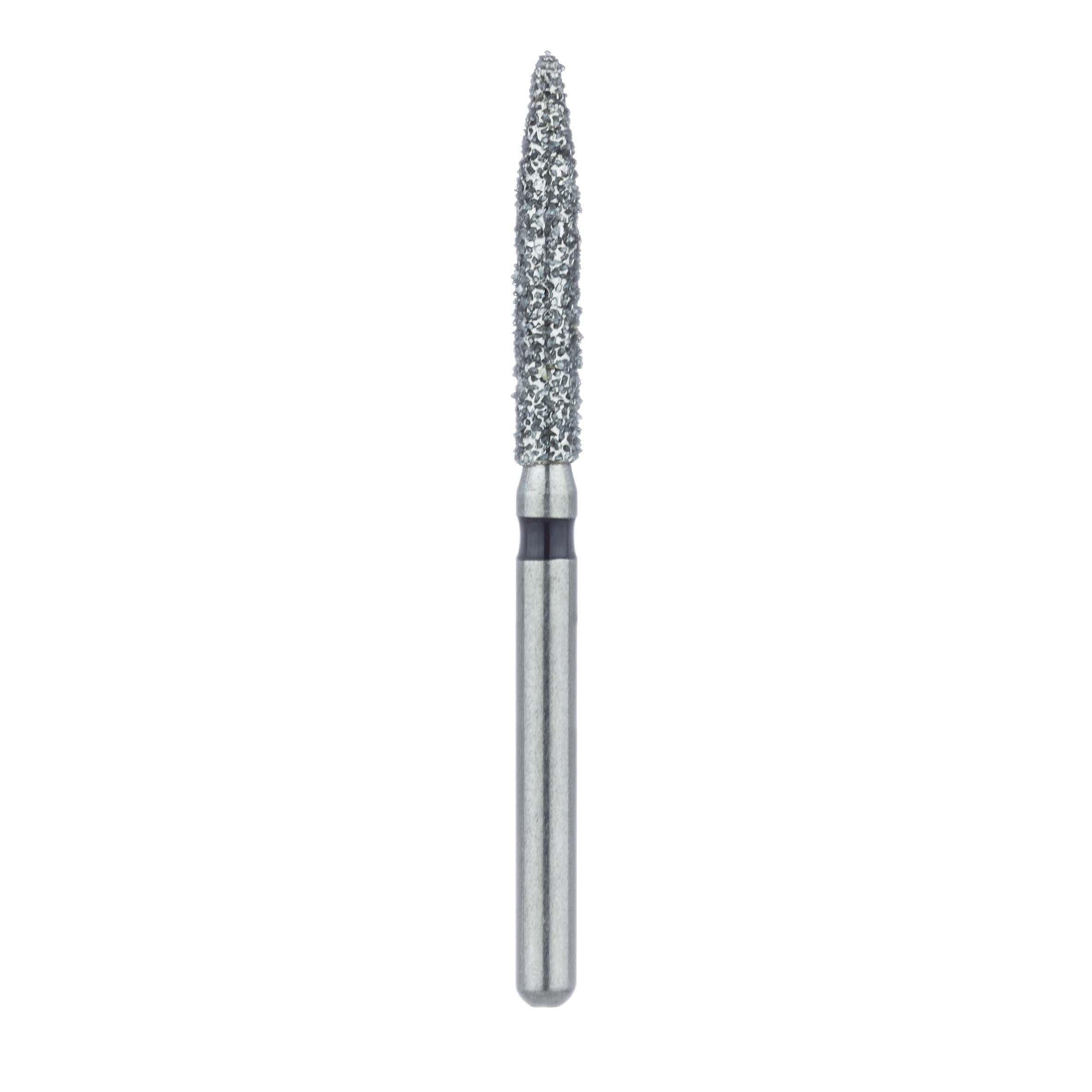 Meisinger 863H-018-FG Diamond Bur, Super Coarse, Long Flame, Friction Grip, 1.8 mm Diameter, 10 mm Head Length, 5/Pk thumbnail 2