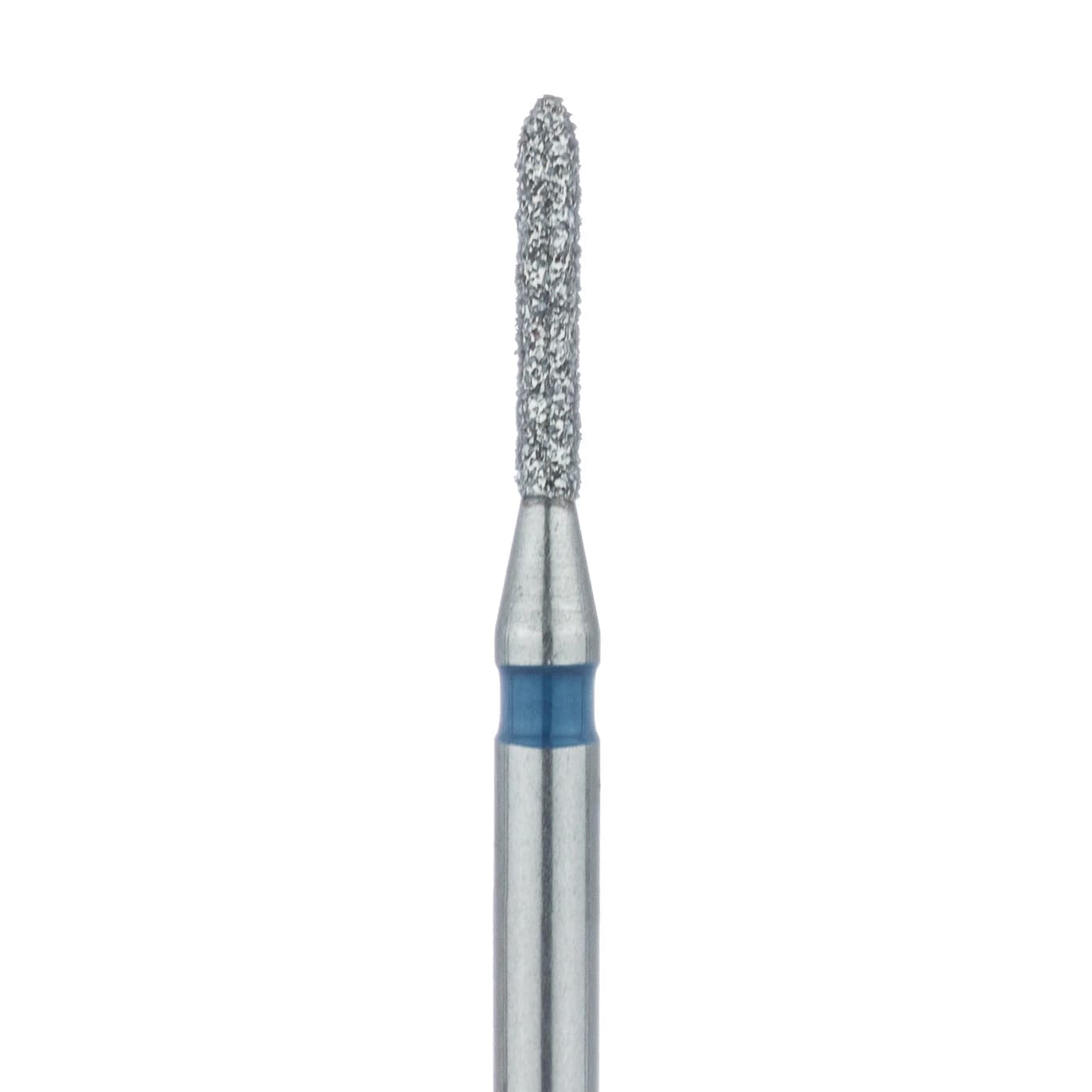 Meisinger 867-010-FG Medium Grit Diamond Bur, Torpedo/Cylinder, Bevel End, Friction Grip, 1.0 mm Head Diameter, 6.0 mm Head Length, 5/Pkg - Diamond Instruments – FG, Medium, Blue, Cylinder, Bevel End, 5/Pkg - 867-010-FG, 1.0 mm Head Diameter, 6.0 mm Head Length - Image 1