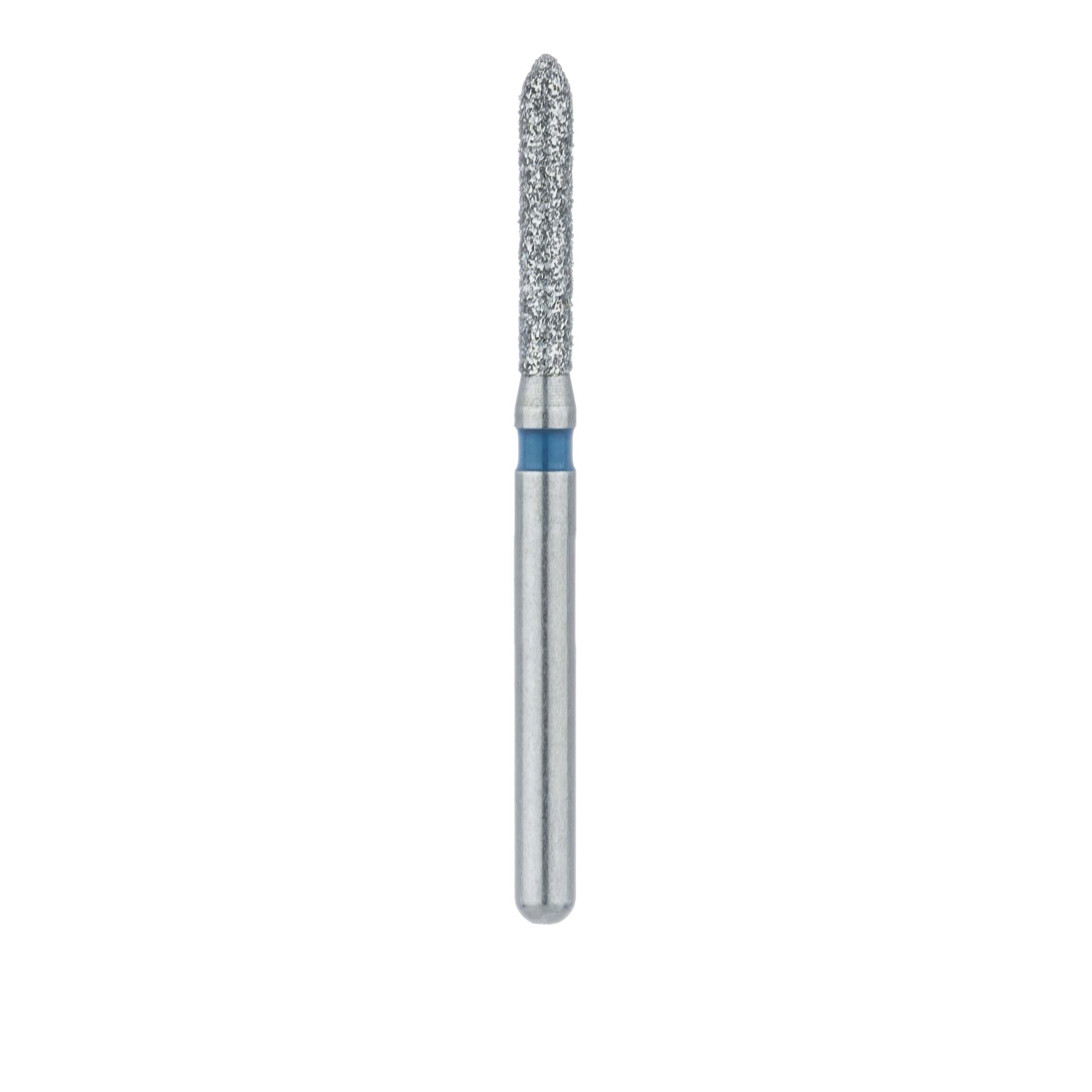 Meisinger Multi-Use Diamond Bur, Friction Grip, Long Torpedo, 868-014-FG, 1.4 mm, Medium Grit, Blue Ring, 5/Pk thumbnail 2