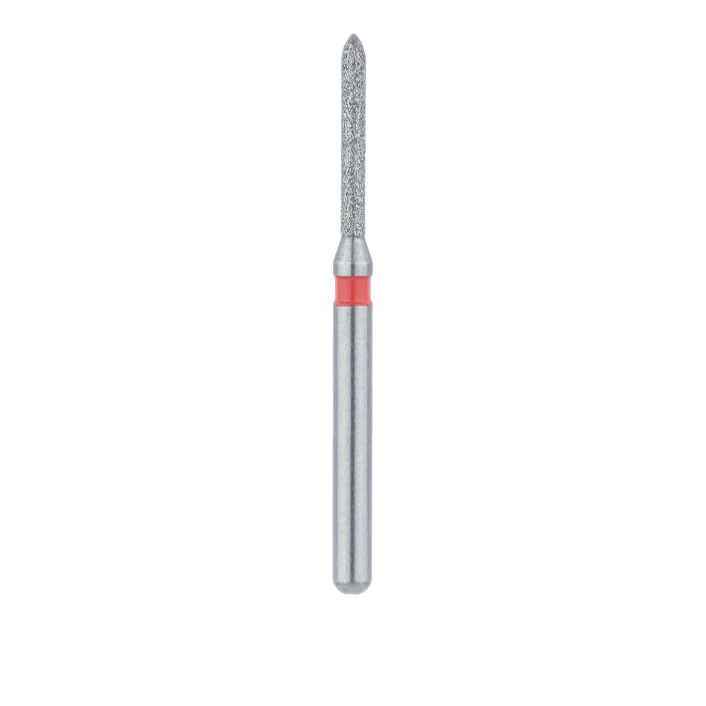 Meisinger 868F-010-FG Fine Diamond Bur, Torpedo/Cylinder, Bevel End, Friction Grip, 1.0 mm Head Diameter, 8.0 mm Head Length, 5/Pkg thumbnail 2