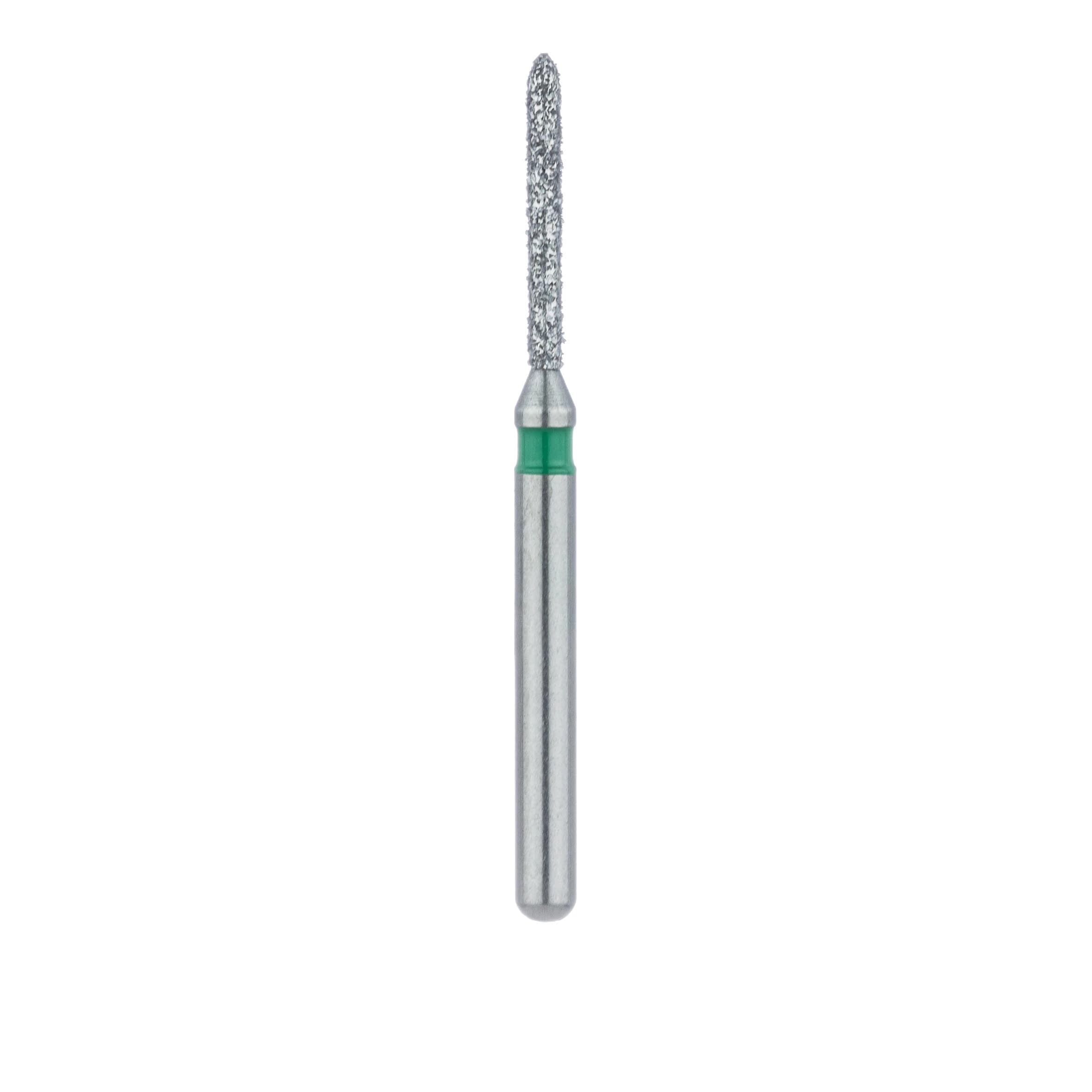Meisinger 868G-010-FG Diamond Bur, FG, Coarse (Green), Torpedo, 1.0 mm Head Diameter, 8.0 mm Head Length, 5/Pkg thumbnail 2