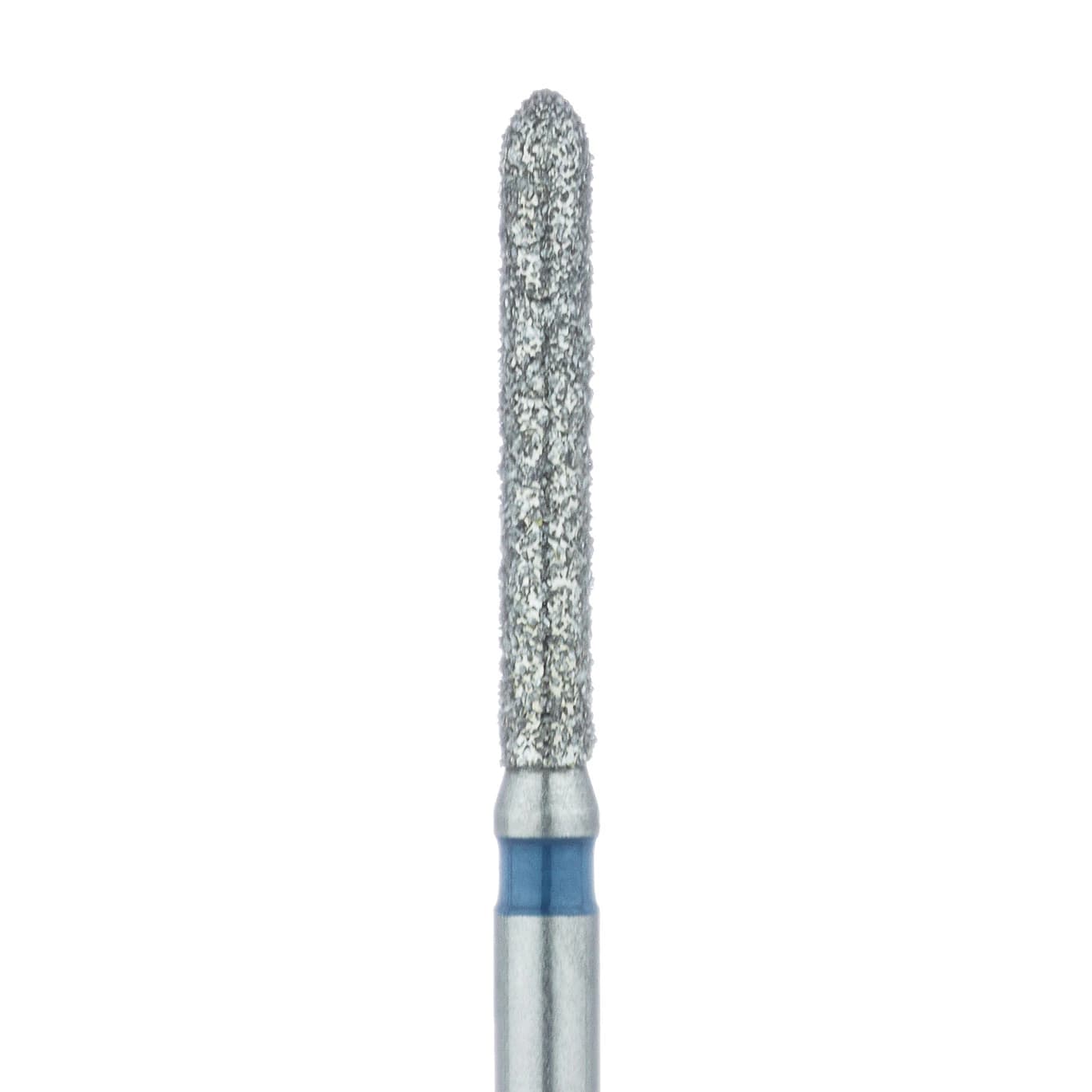 Meisinger 869-014-FG Diamond Bur, Medium Grit, Torpedo/Cylinder, Bevel End, Friction Grip, 1.4 mm Head Diameter, 10 mm Head Length, 5/Pkg - Diamond Instruments – FG, Medium, Blue, Cylinder, Bevel End, 5/Pkg - 869-014-FG, 1.4 mm Head Diameter, 10.0 mm Head Length - Image 1