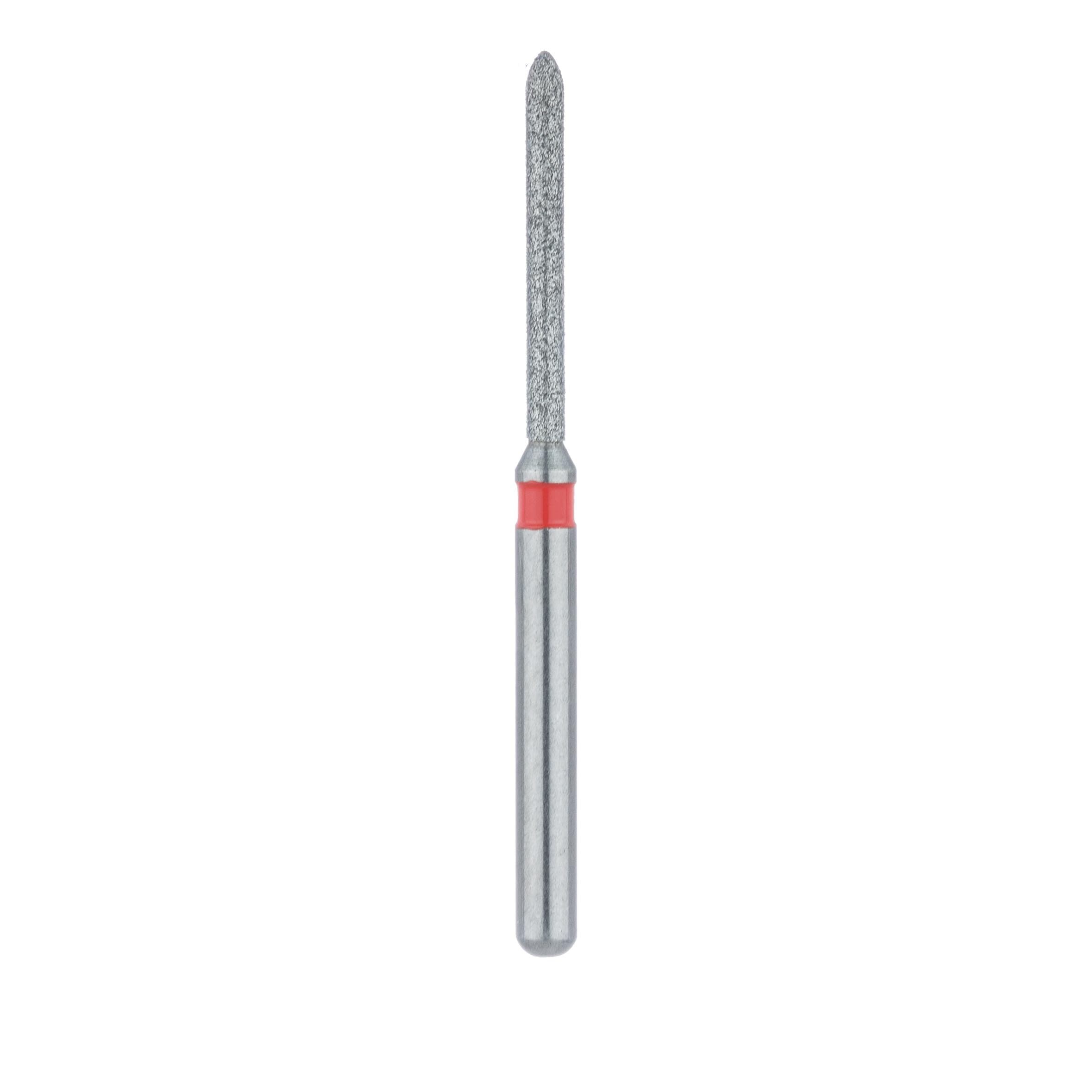 Meisinger 869F-010-FG Fine Diamond Bur, Long Torpedo, Friction Grip, 1.0 mm, 5/Pk thumbnail 2