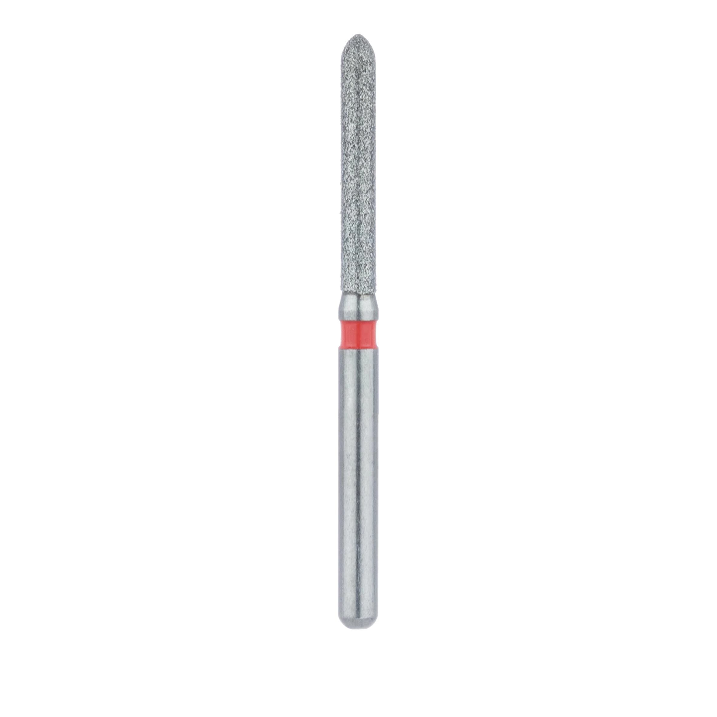 Meisinger 869F-014-FG Fine Grit Diamond Bur, Long Torpedo, Friction Grip, 1.4 mm Head Diameter, 10.0 mm Head Length, 5/Pkg thumbnail 2
