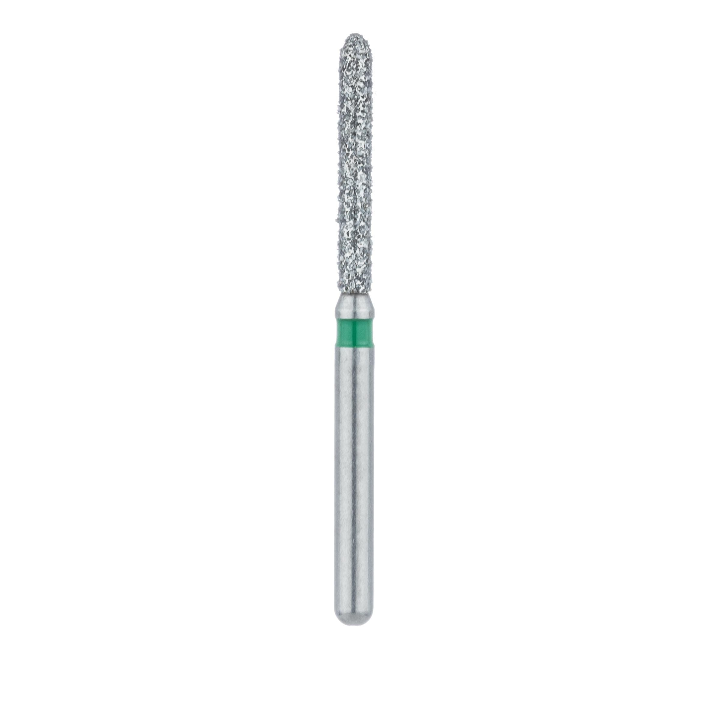 Meisinger Multi-Use Diamond Bur, FG, Long Torpedo/Cylinder Beveled End, #869G, 1.4 mm, Coarse, Green, 5/Pk, 869G-014-FG thumbnail 2
