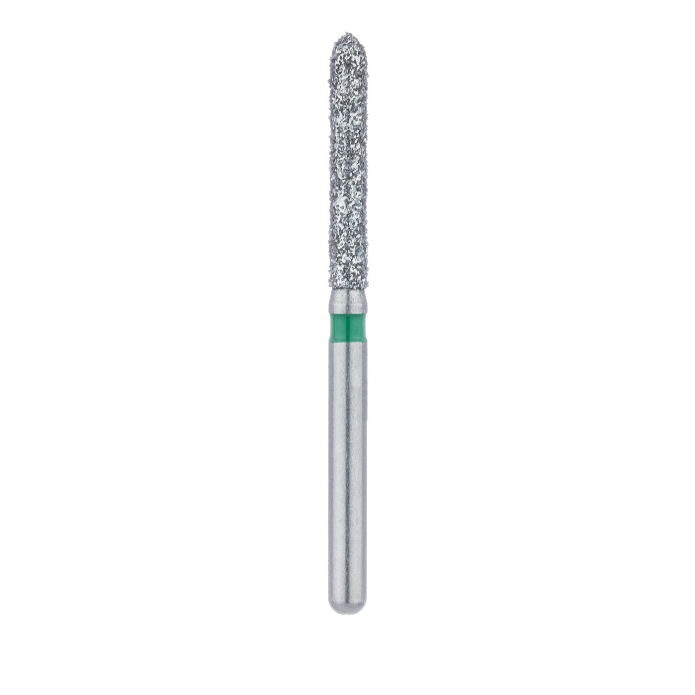 Meisinger 869G-016-FG Coarse Diamond Bur, FG, Long Torpedo, Green Ring, 1.6 mm Head Diameter, 10 mm Head Length, 5/Pkg thumbnail 2