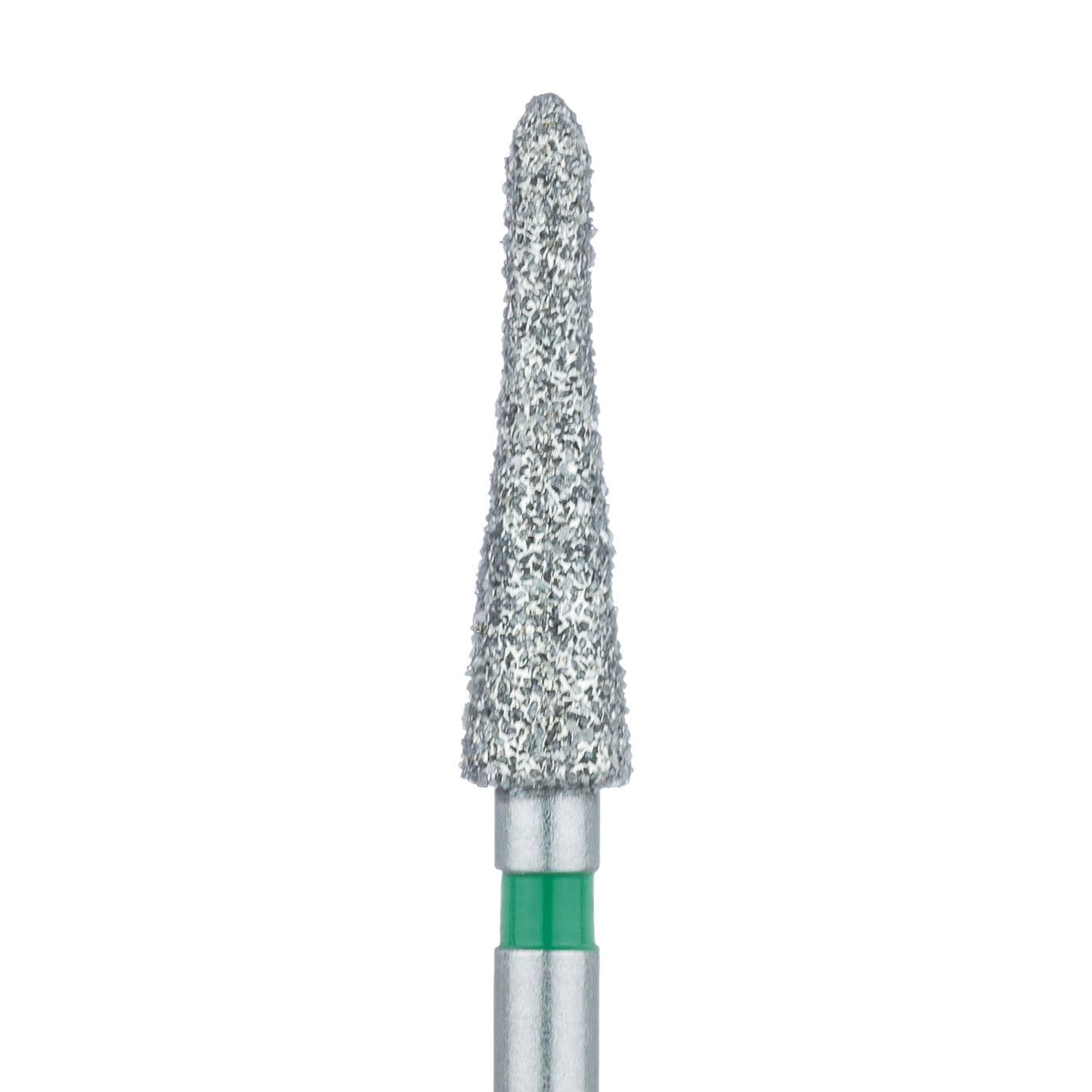 Meisinger 875G-025 Coarse Diamond Bur, Long Torpedo, Friction Grip, 2.5 mm, 5/Pack - #875G-025 Coarse Diamond Bur Long Torpedo FG Pack of 5 - Image 1