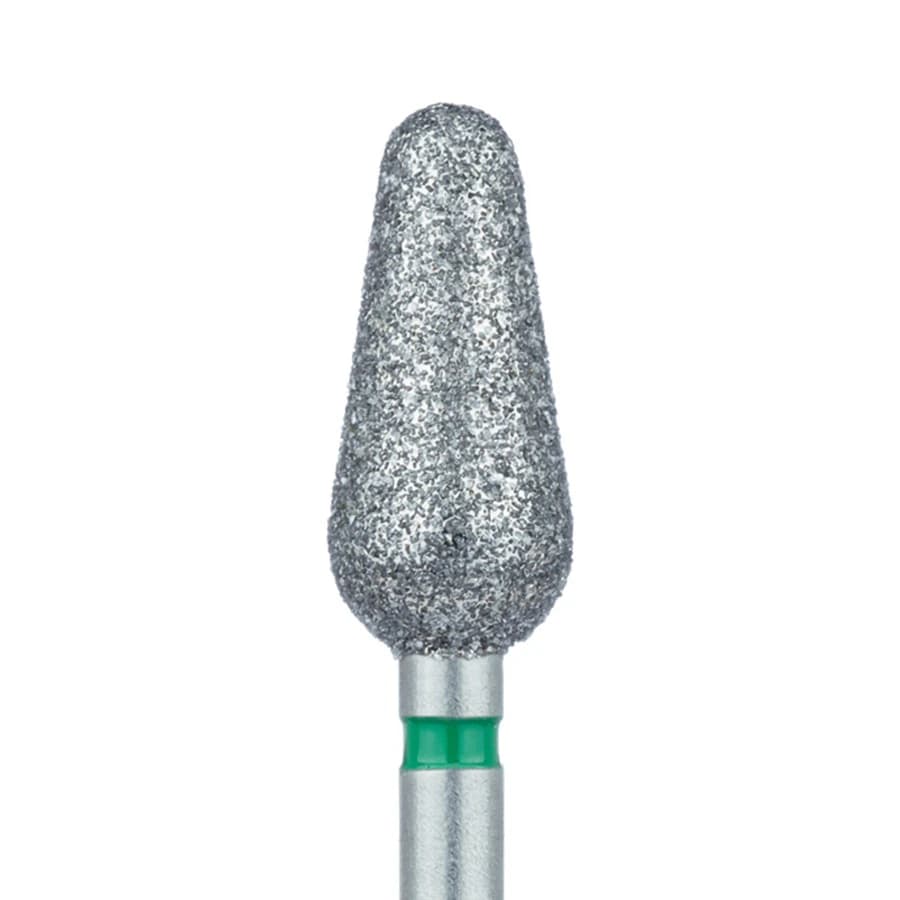 Meisinger 875G-055-HP Coarse Diamond Bur, Long Torpedo, 5.5 mm, Green, Multi-Use, 2/Pk - Meisinger Diamonds 875G-055-HP Coarse 2/Pk - Image 1