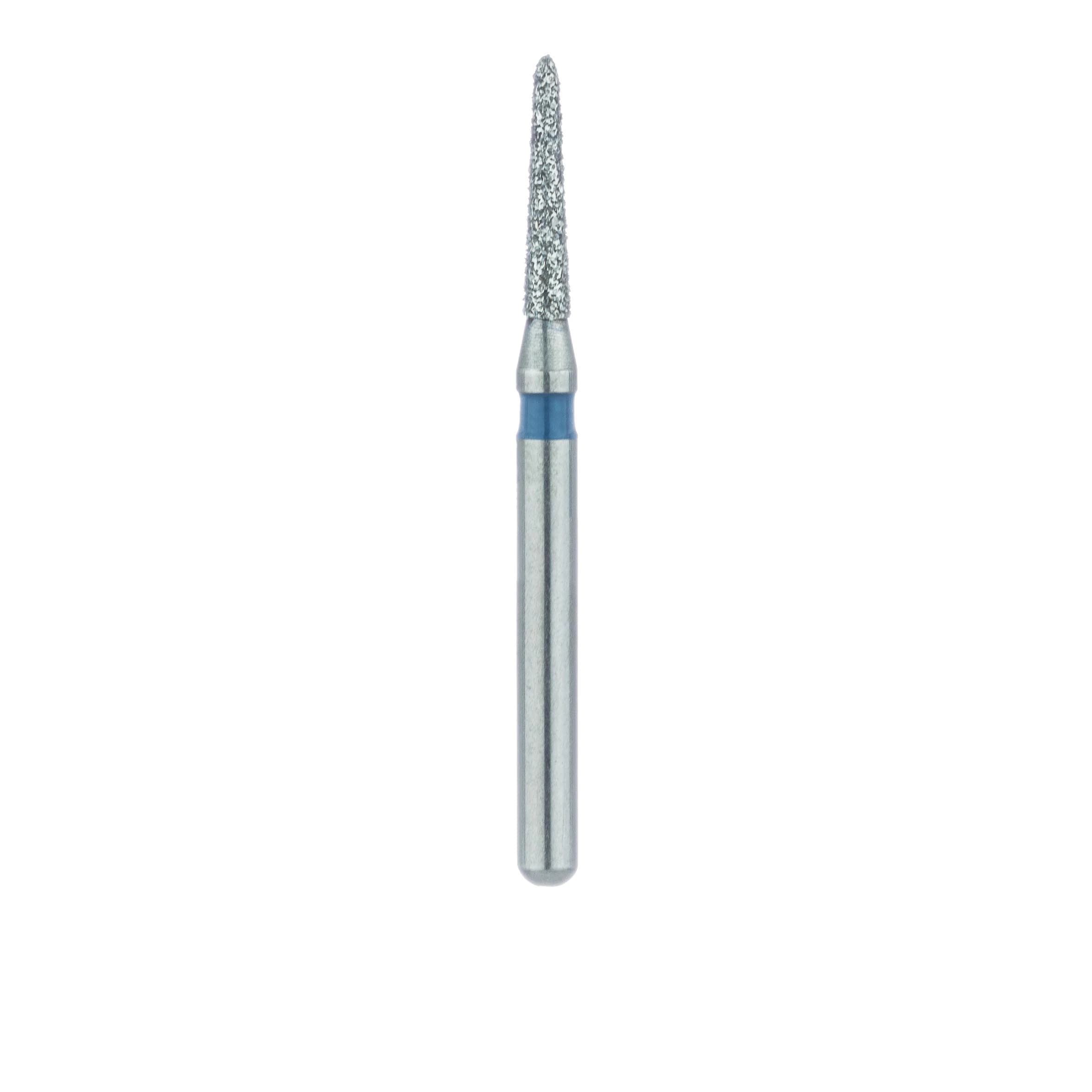 Meisinger 877-012-FG Diamond Bur, Medium Grit, Tapered Torpedo/Cylinder, Bevel End, Friction Grip, 1.2 mm Head Diameter, 6.5 mm Head Length, 5/Pkg thumbnail 2