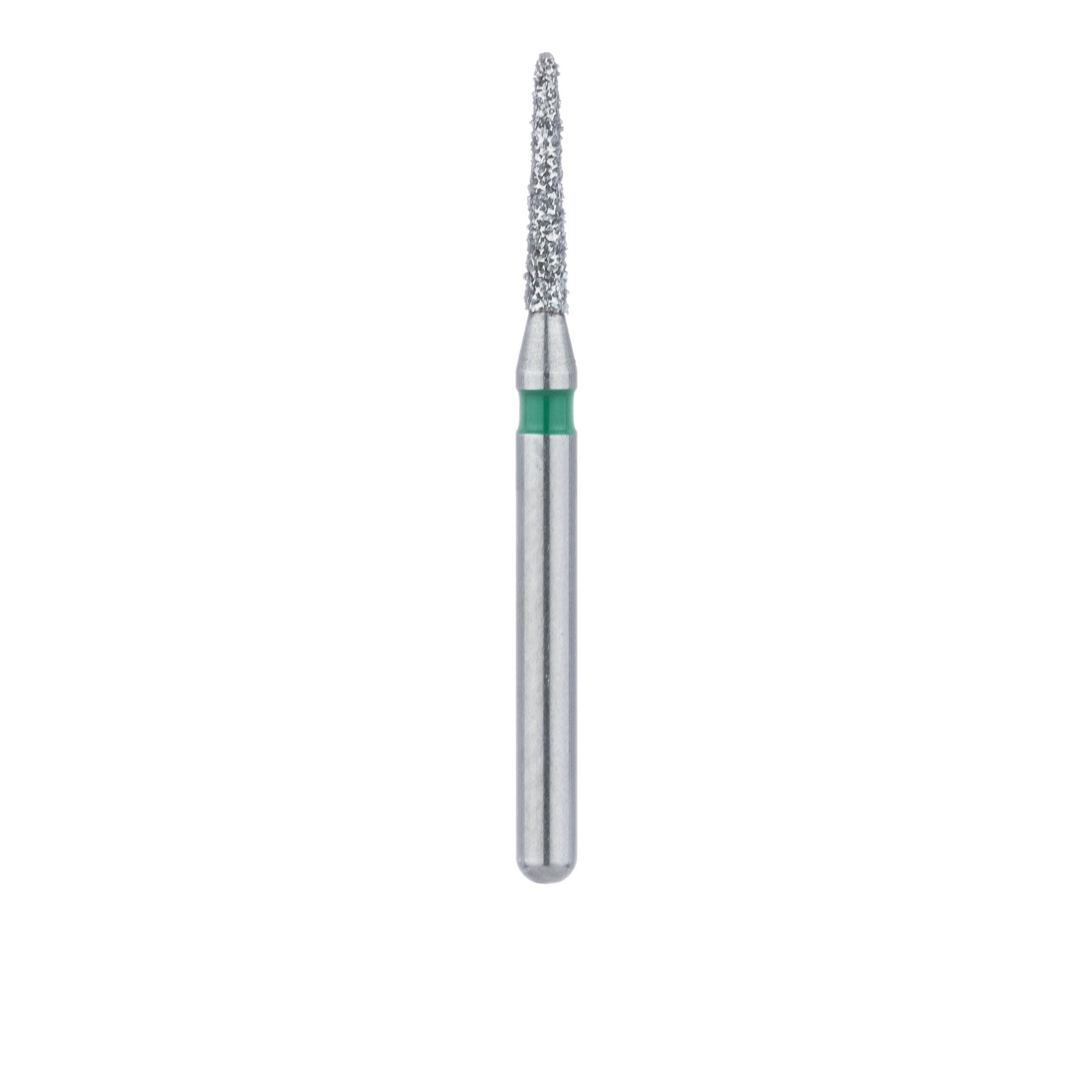 Meisinger Multi-Use Diamond Bur, FG, Modified Torpedo, #877G, 1.2 mm, Coarse, Green, 5/Pk, 877G-012-FG thumbnail 2
