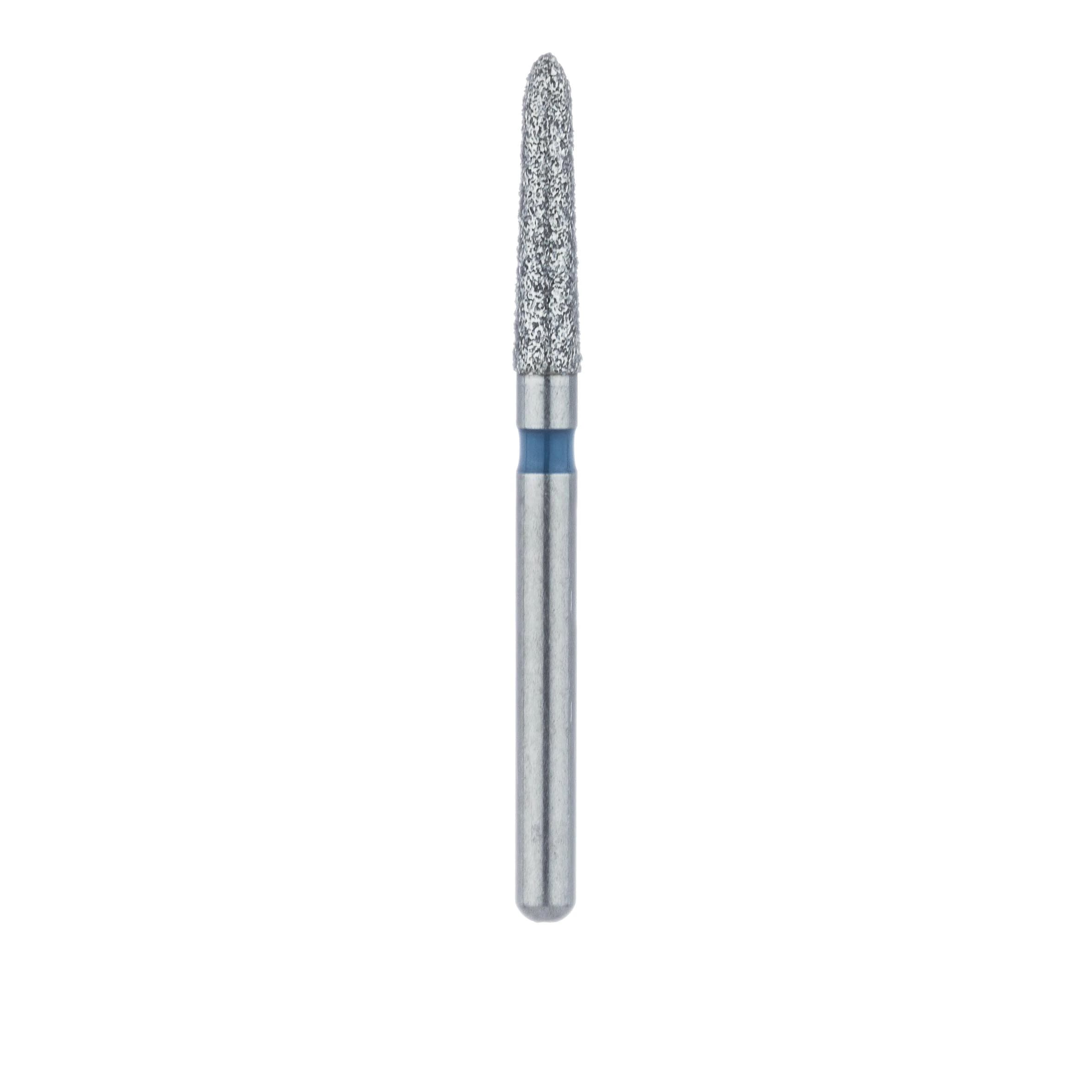 Meisinger 878-018-FG Diamond Bur, Medium Grit, Tapered Torpedo/Cylinder, Bevel End, Friction Grip, 1.8 mm Head Diameter, 8.0 mm Head Length, 5/Pkg thumbnail 2