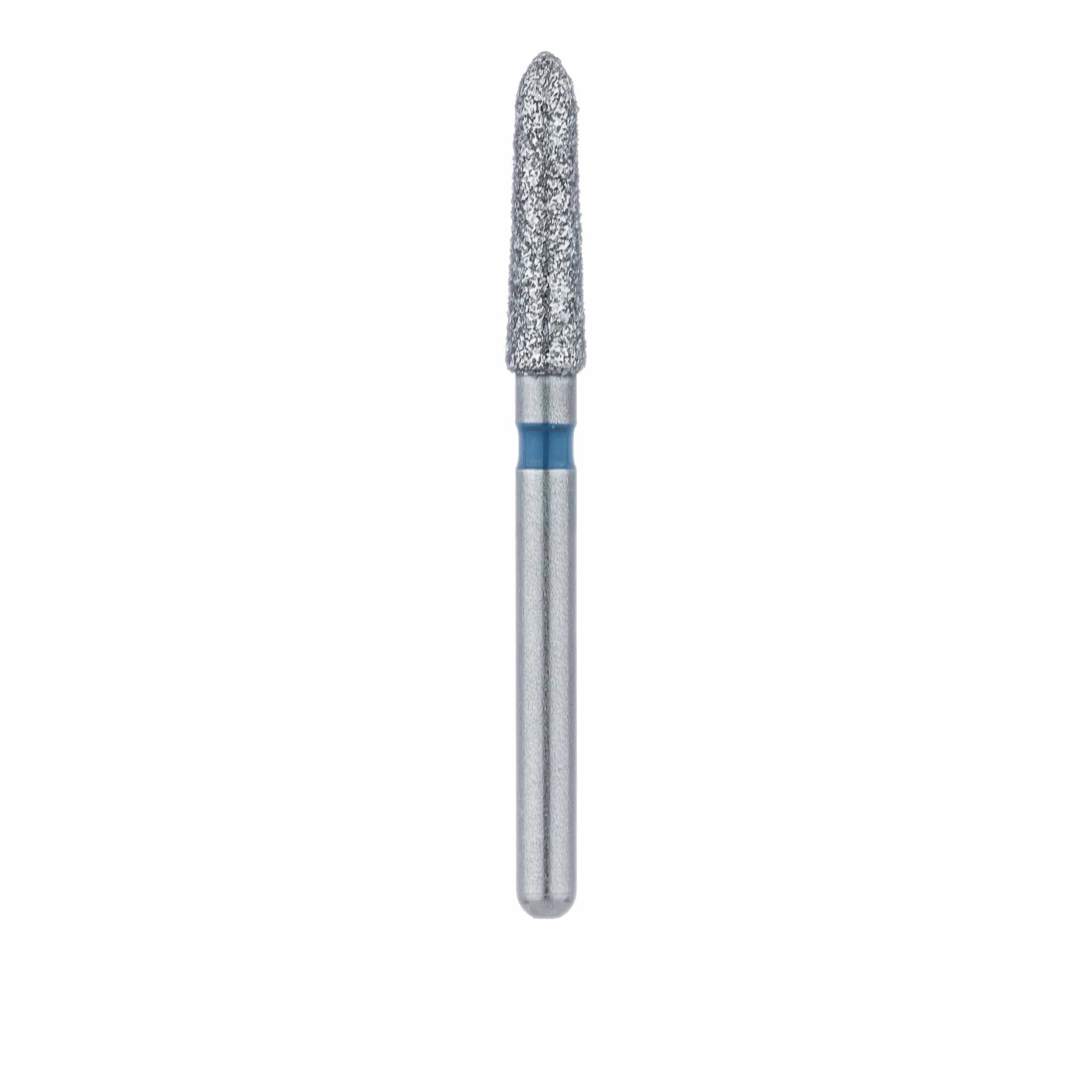 Meisinger 878-021-FG Diamond Bur, FG, Medium Grit, Blue Ring, Cylinder/Bevel End, 2.1 mm Head Diameter, 8.0 mm Head Length, 5/Pkg thumbnail 2