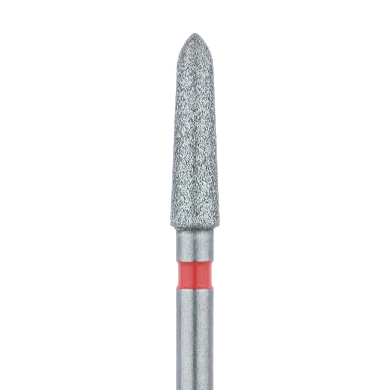 Meisinger 878F-021-FG Fine Grit Friction Grip Diamond Bur, Cylinder/Modified Chamfer, 2.1 mm Head Diameter, 8.0 mm Head Length, Red Ring, 5/Pkg - Diamond Instruments – FG, Fine, Red, Cylinder, Bevel End, 5/Pkg - 878F-021-FG, 2.1 mm Head Diameter, 8.0 mm Head Length - Image 1