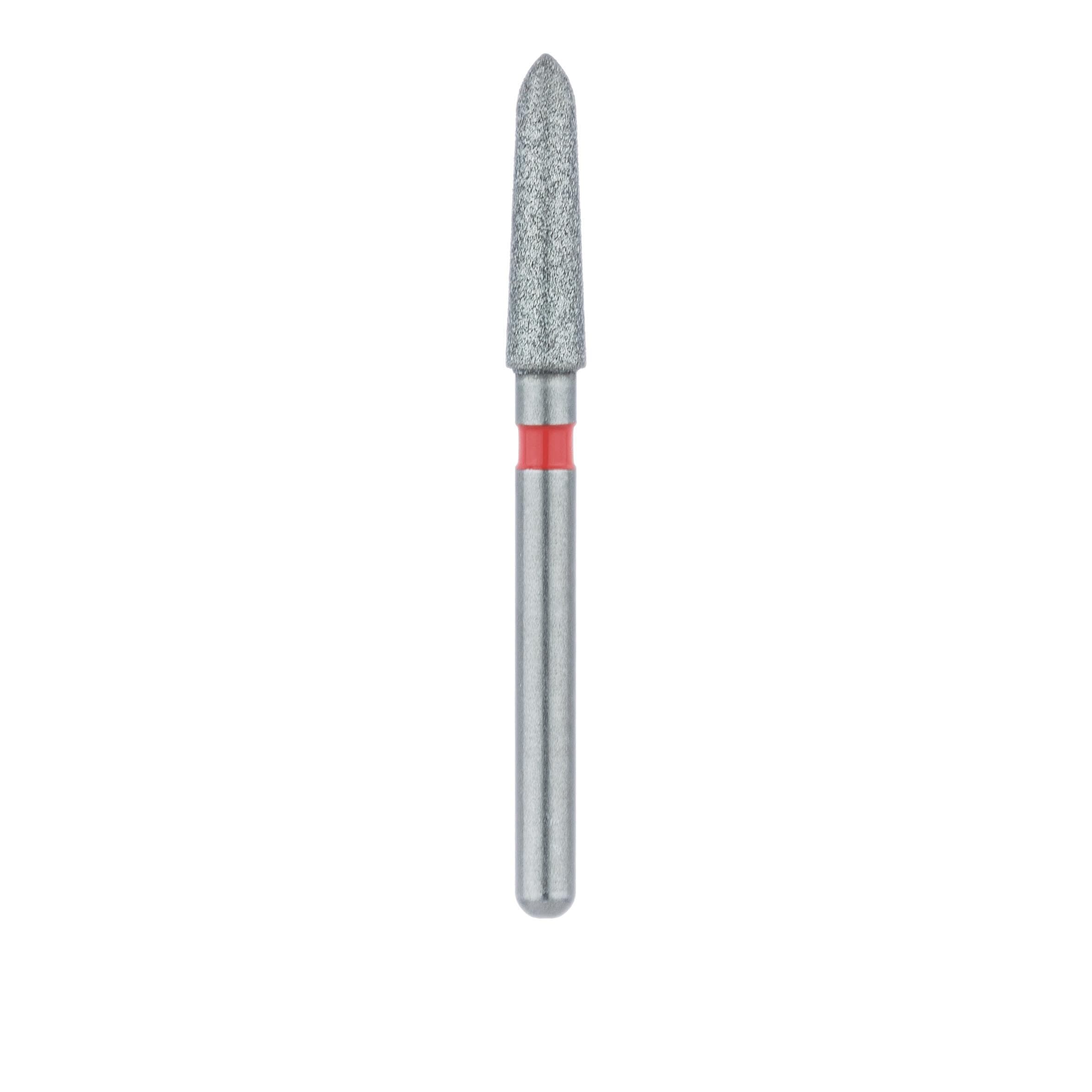 Meisinger 878F-021-FG Fine Grit Friction Grip Diamond Bur, Cylinder/Modified Chamfer, 2.1 mm Head Diameter, 8.0 mm Head Length, Red Ring, 5/Pkg thumbnail 2