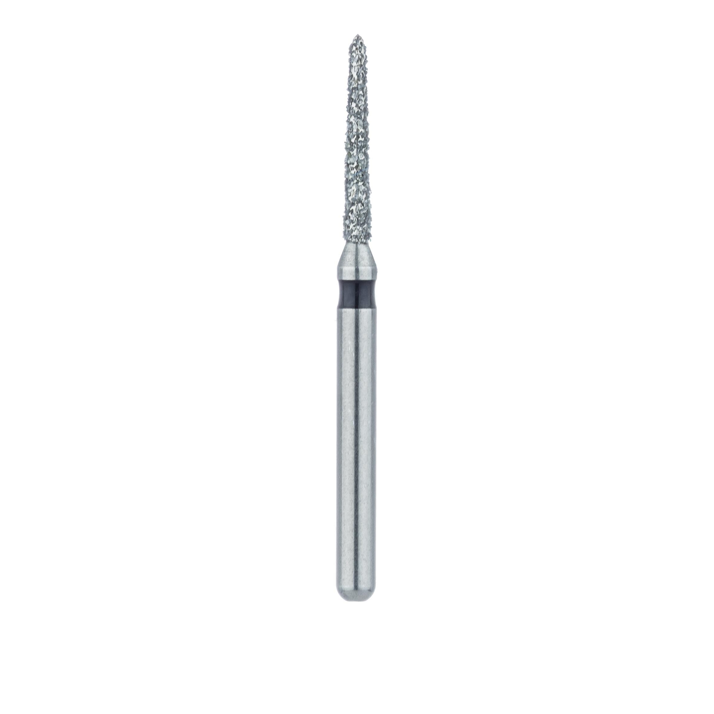 Meisinger 878H-012-FG Diamond Bur, Super Coarse (Black), Tapered Torpedo/Cylinder, Friction Grip, 1.2 mm Head Diameter, 8.0 mm Head Length, 5/Pkg thumbnail 2
