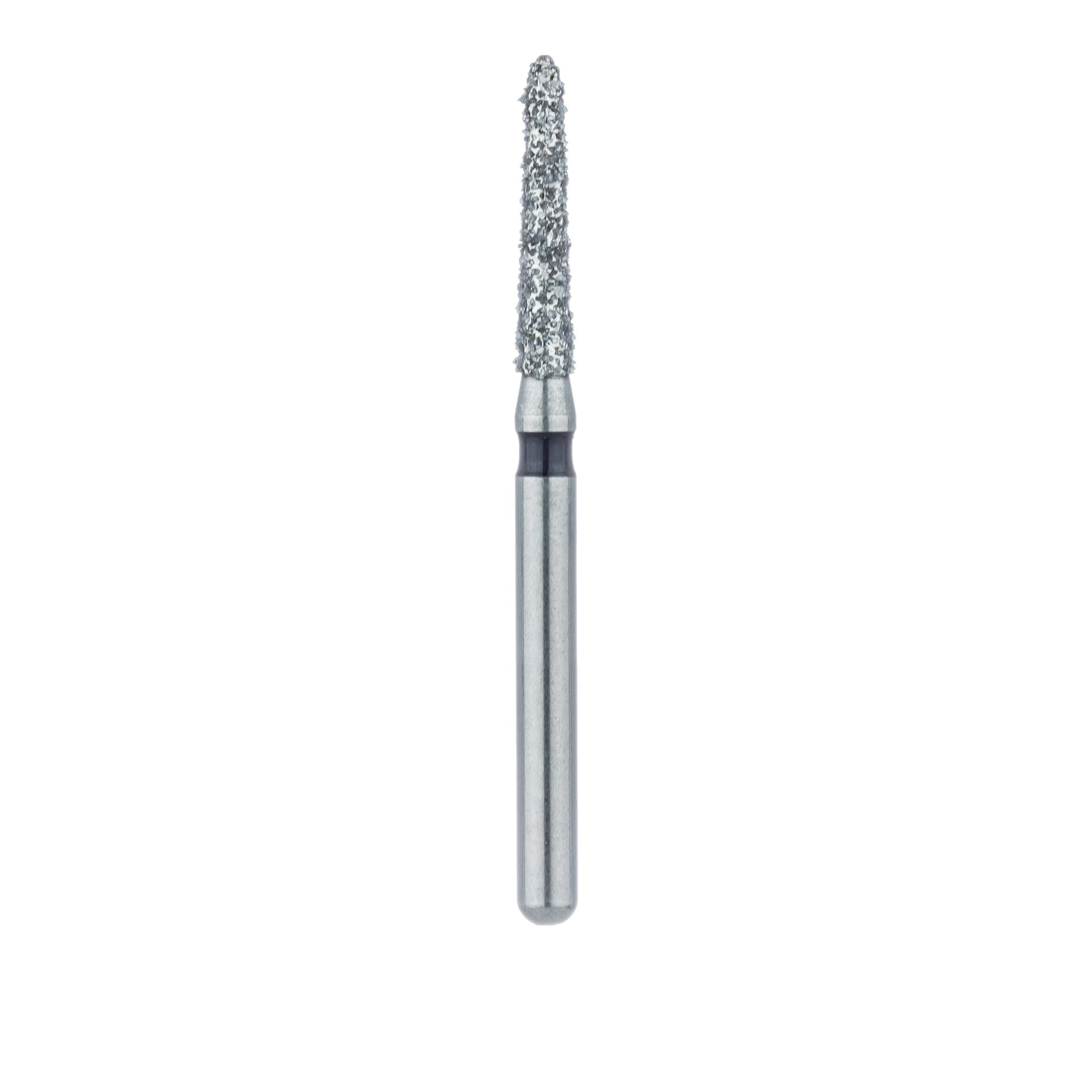 Meisinger 878H-016-FG Diamond Bur, Super Coarse, Black, Torpedo/Tapered Chamfer, FG, 1.6 mm, 5/Pk thumbnail 2