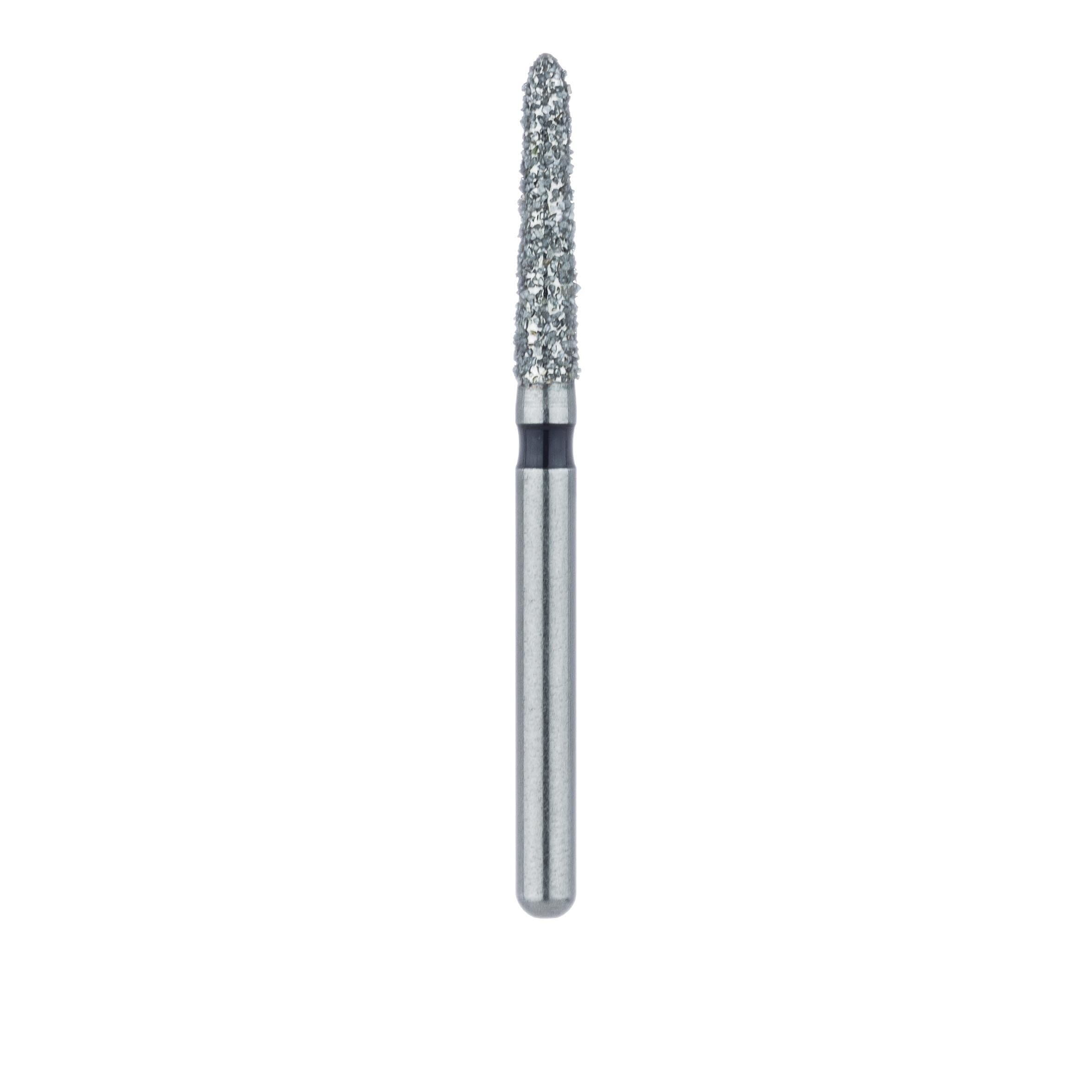 Meisinger 878H-018-FG Diamond Bur, Super Coarse (Black), Tapered Torpedo/Modified Chamfer, FG, 1.8 mm Head Diameter, 8 mm Head Length, 5/Pack thumbnail 2