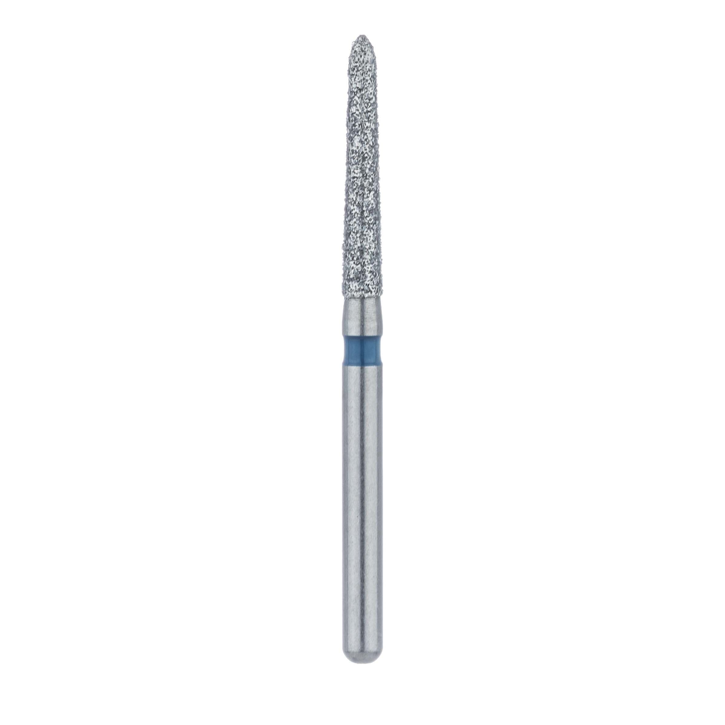 Meisinger 879-016-FG Diamond Bur, Medium Grit, Blue Ring, Cylinder/Bevel End, 1.6 mm Head Diameter, 10.0 mm Head Length, Friction Grip, 5/Pkg thumbnail 2