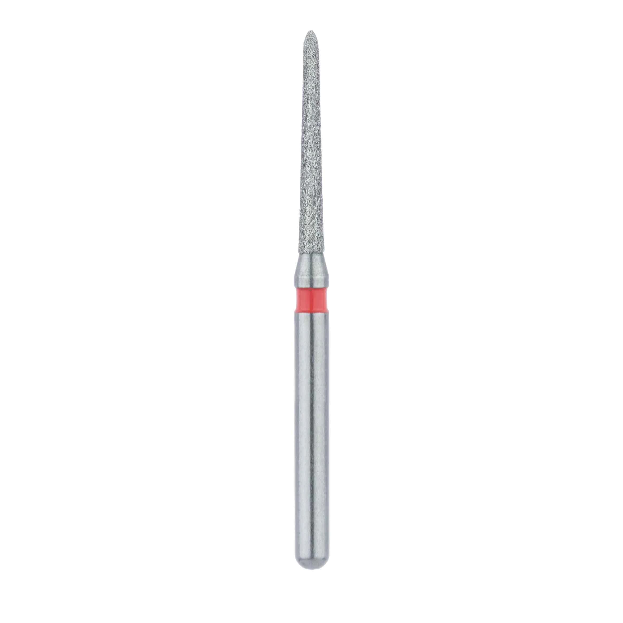 Meisinger 879F-012-FG Fine Diamond Bur, Tapered Torpedo/Chamfer, 1.2 mm, Friction Grip, 5/Pk thumbnail 2