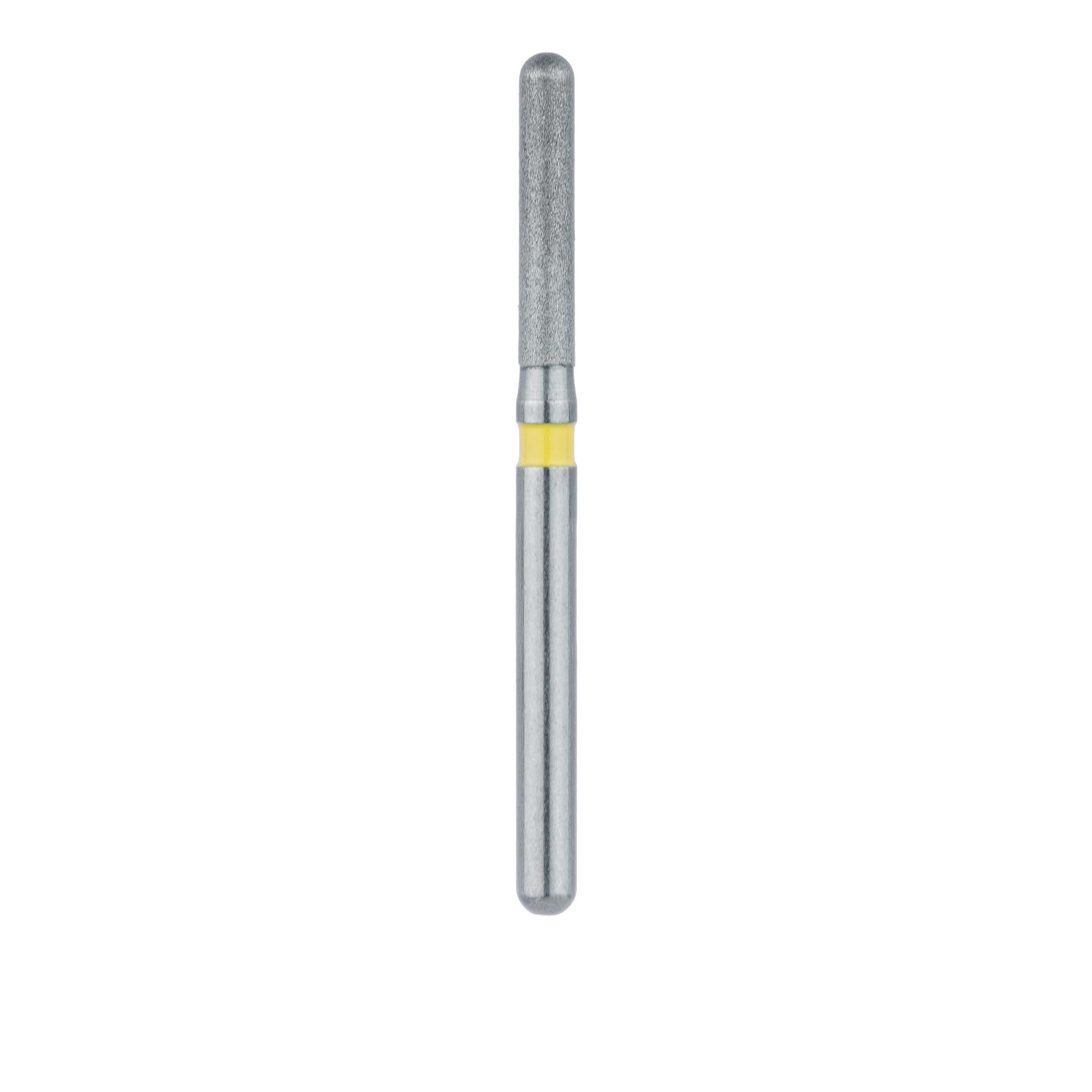 Meisinger 881C-014-FG Diamond Bur, Round End Cylinder, Extra Fine (Yellow), 1.4mm, Friction Grip, 5/Pk thumbnail 2