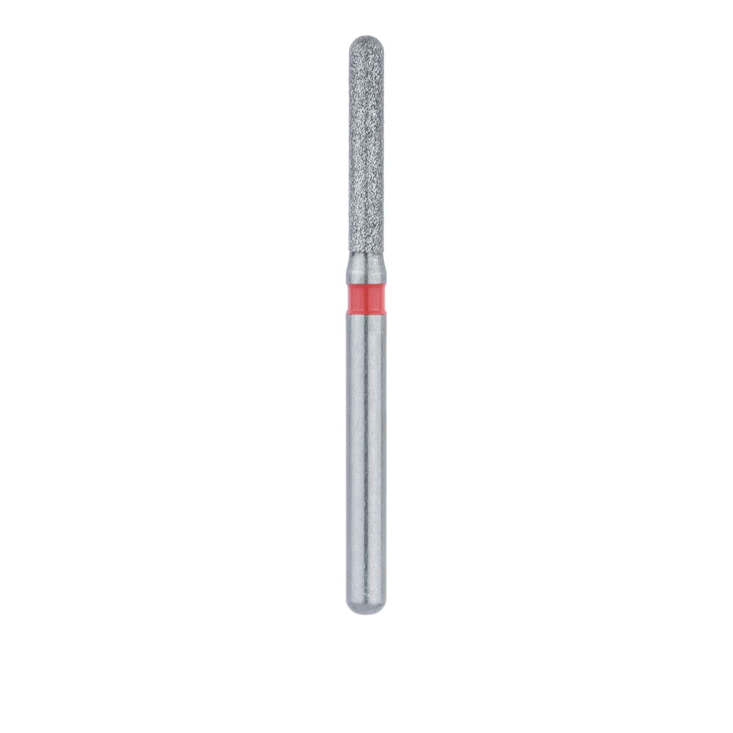 Meisinger Multi-Use Diamond Bur, Friction Grip, Round-End Cylinder, 881F, 1.4 mm, Fine, Red, 5/Pk, 881F-014-FG thumbnail 2