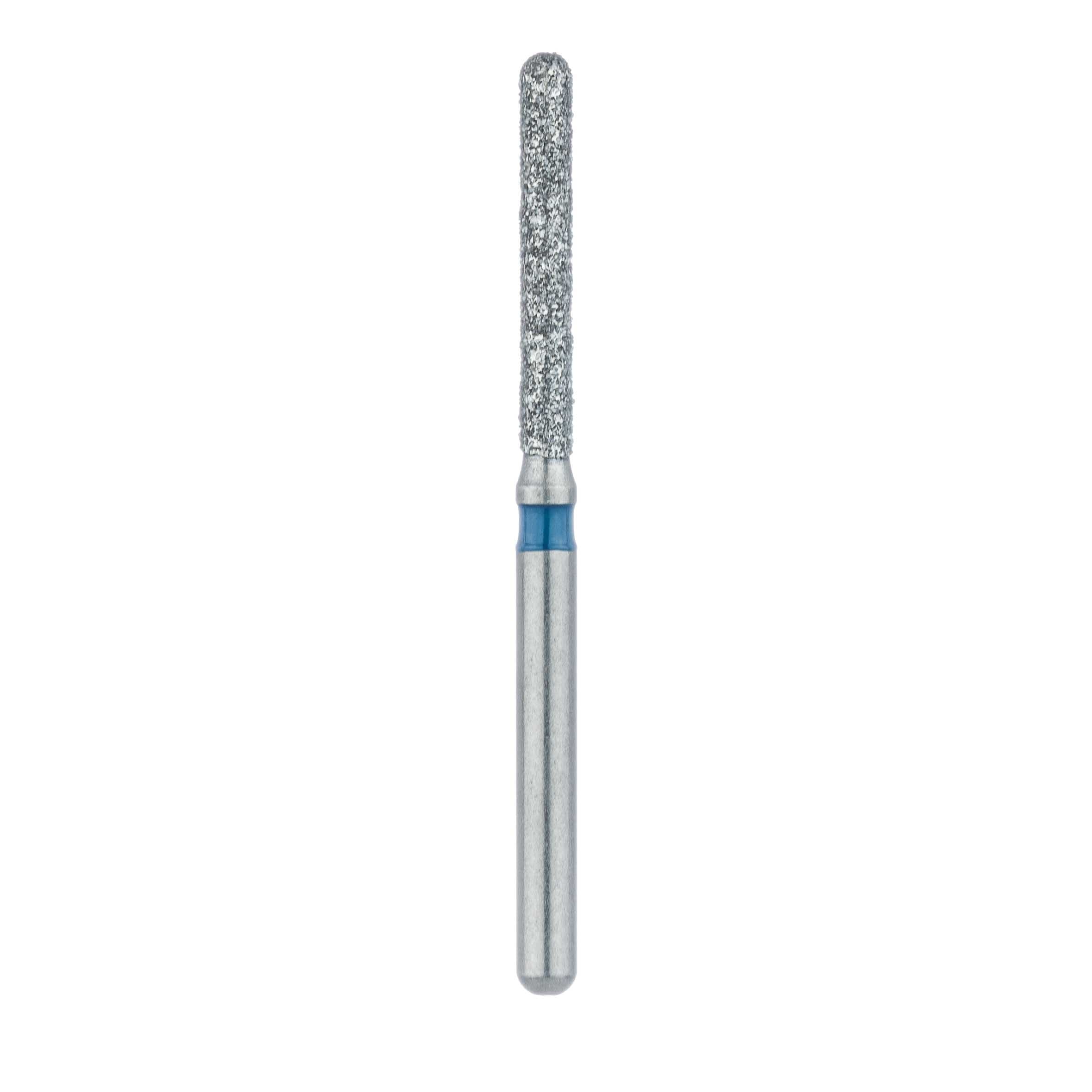 Meisinger 882-012-FG Multi-Use Diamond Bur, Round End Cylinder, Medium Grit, Blue Ring, 1.2 mm Head Diameter, 10 mm Working Length, Friction Grip, 5/Pk thumbnail 2