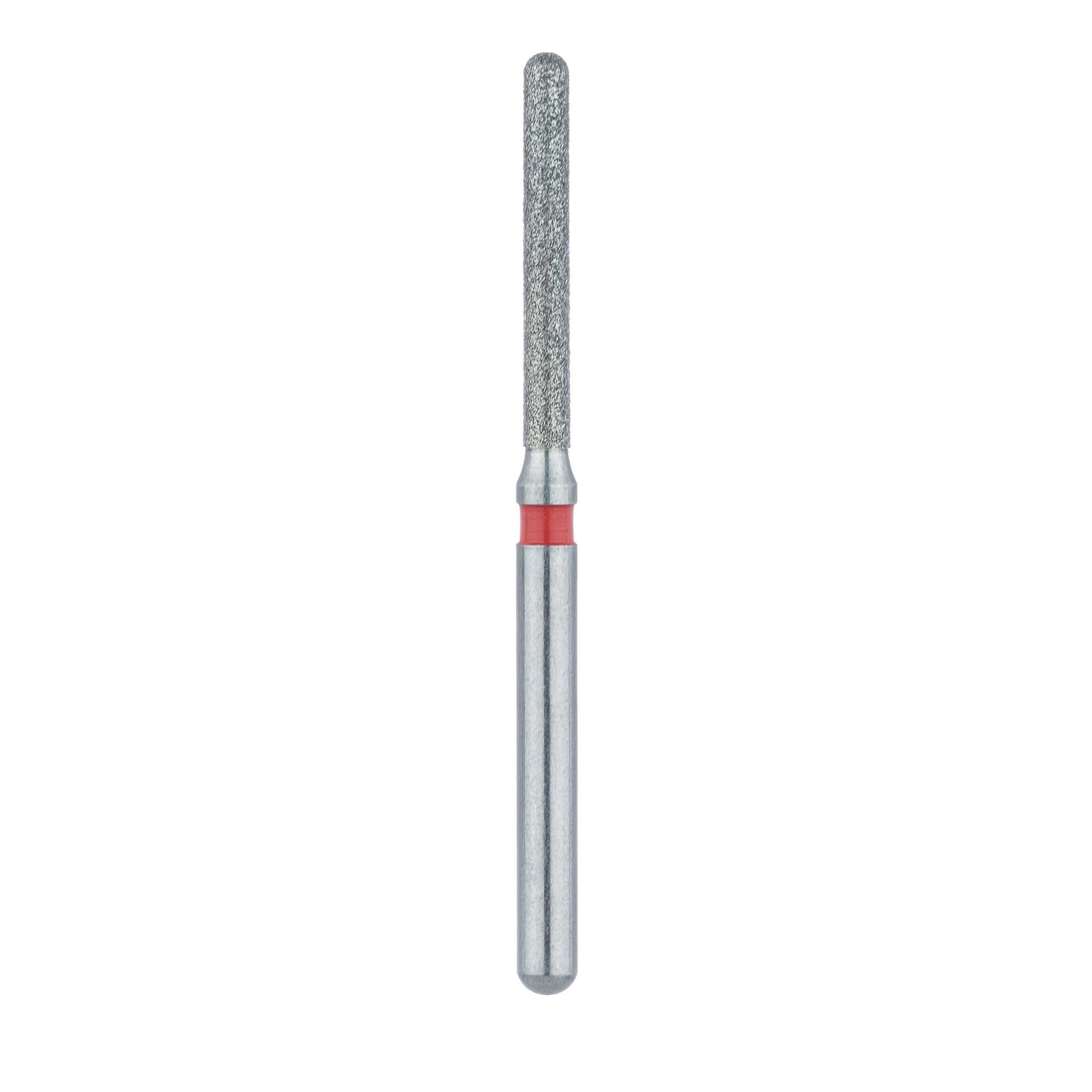 Meisinger 882F-012-FG Fine Diamond Bur, Round End Cylinder, Friction Grip, 1.2 mm Head Diameter, 10 mm Working Length, Red Ring, Pack of 5 thumbnail 2