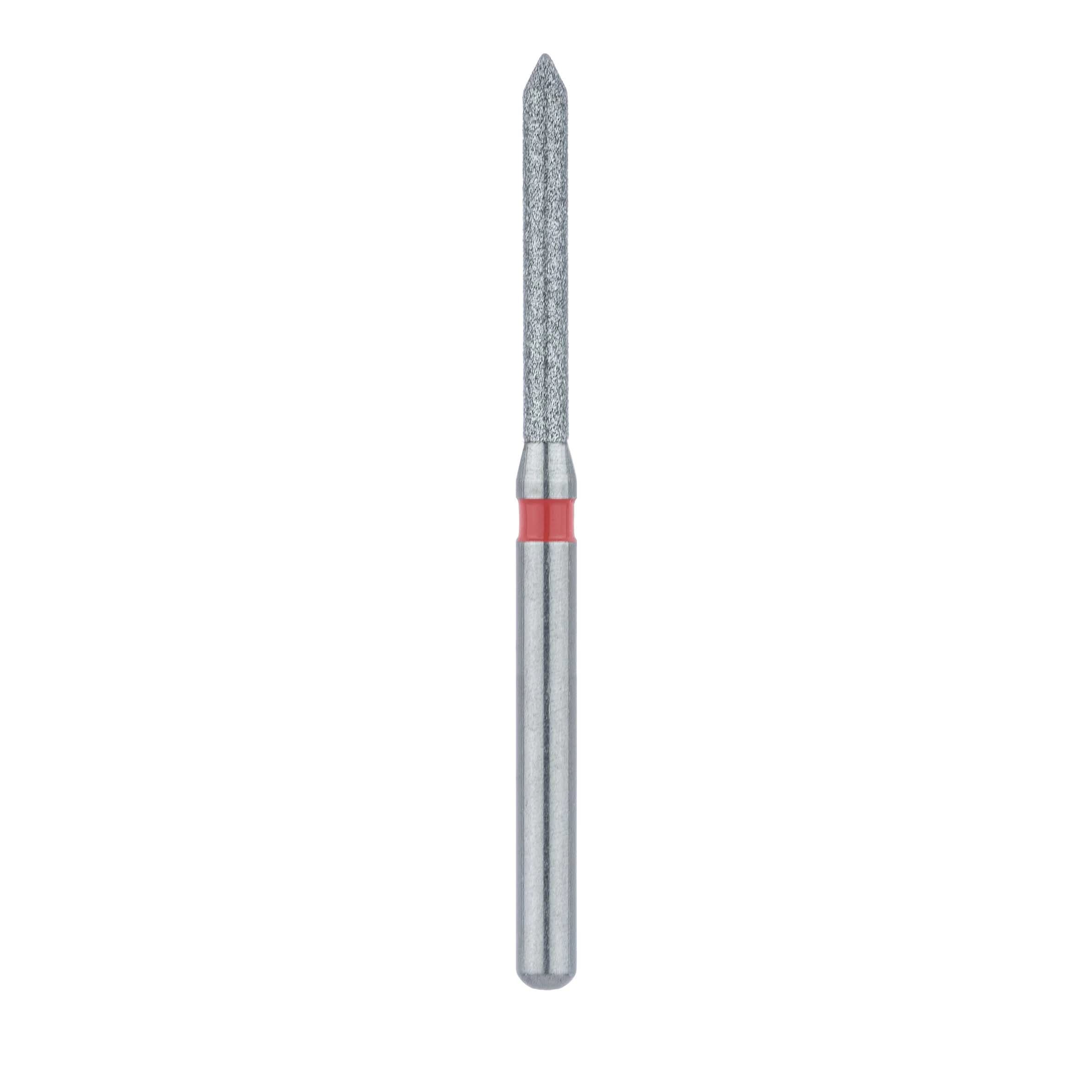 Meisinger 886F-012-FG Fine Diamond Bur, Pointed Cylinder, Bevel End, Friction Grip, 1.2 mm Head Diameter, 10.0 mm Head Length, 5/Pkg thumbnail 2