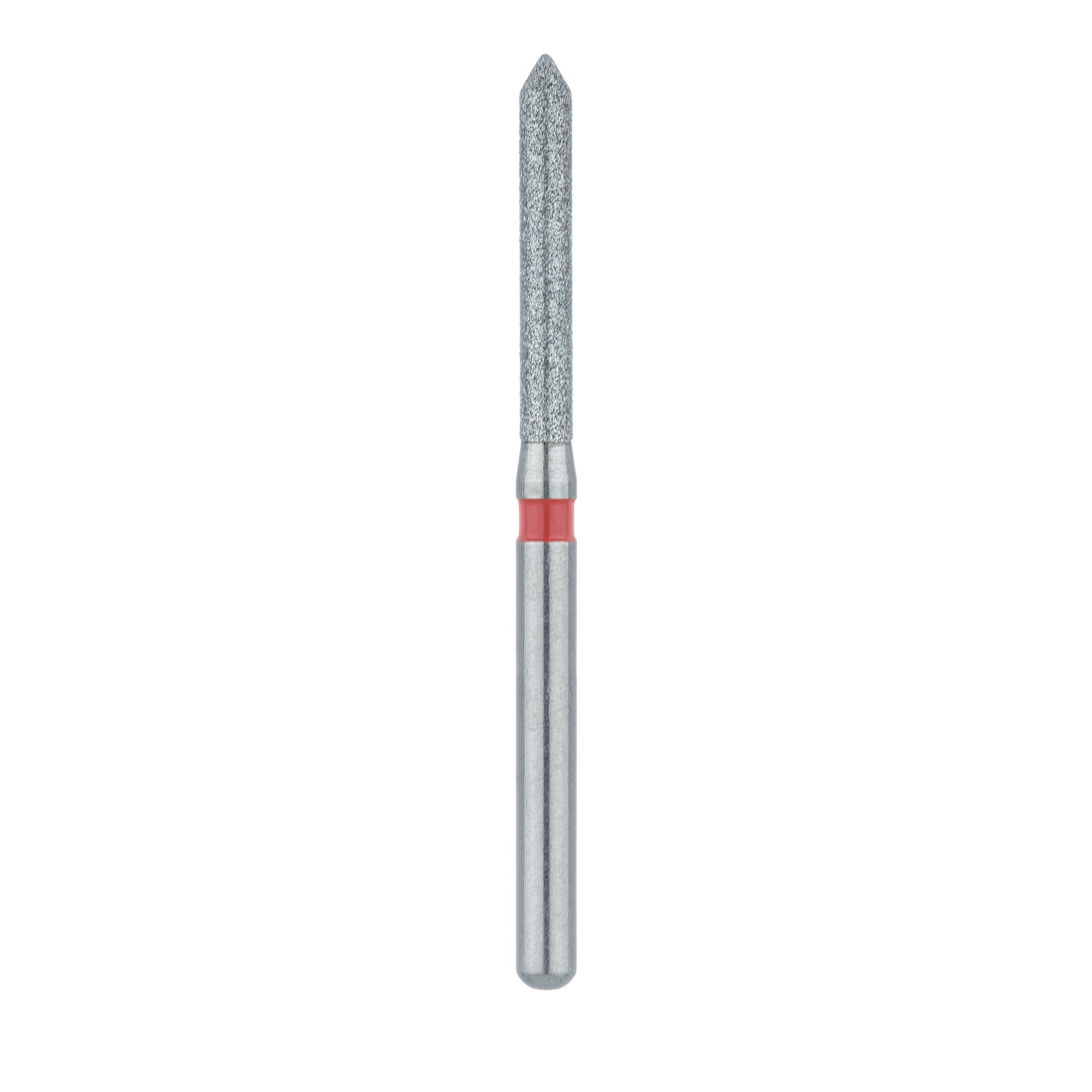 Meisinger 886F-014-FG Fine Grit Diamond Bur, Pointed Cylinder with Bevel Tip, Friction Grip, 1.4 mm Head Diameter, 10.0 mm Head Length, 5/Pkg thumbnail 2