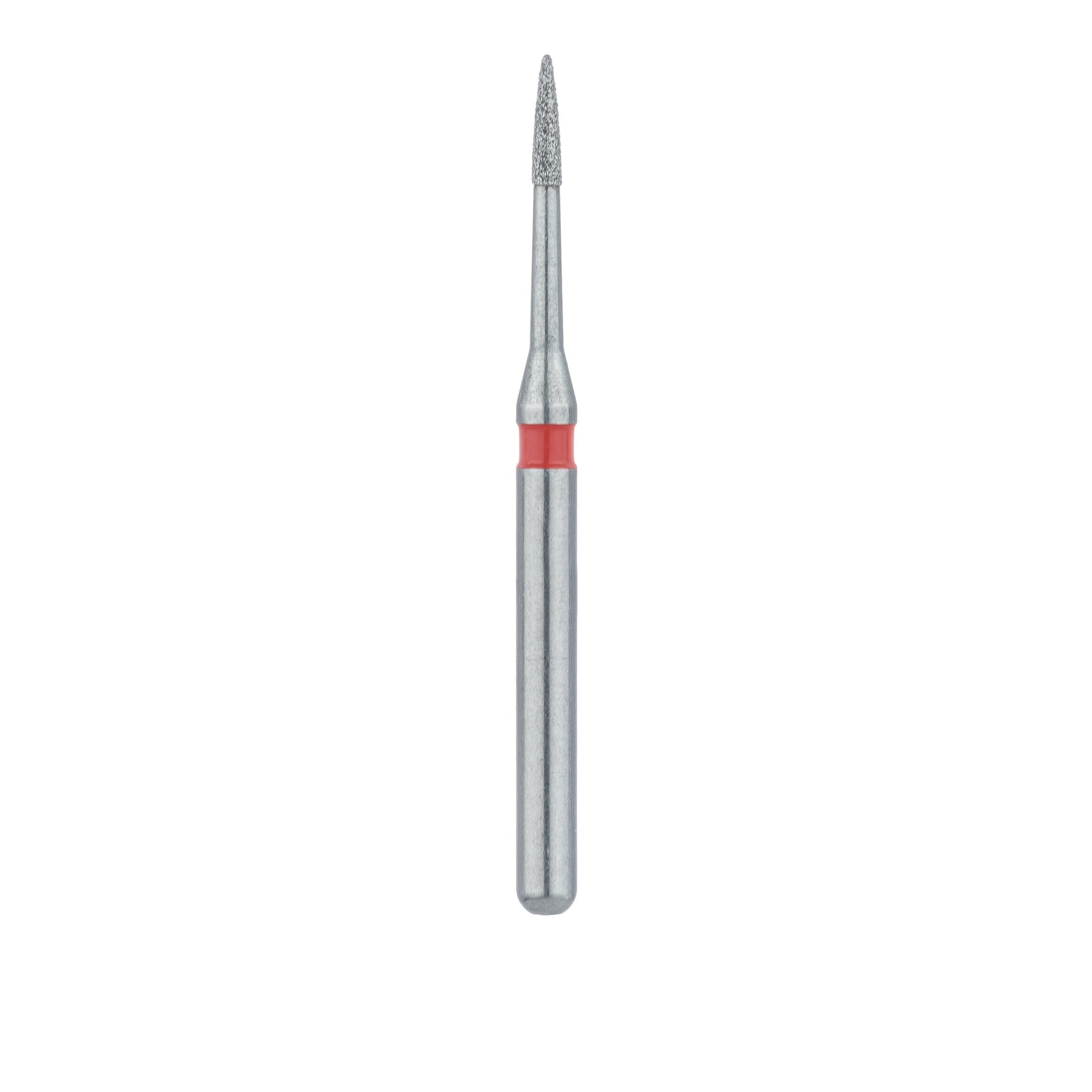 Meisinger Multi-Use Diamond Bur, Friction Grip, Short Flame, Fine (Red), 0.9 mm, 5/Pk, 889LF-009-FG thumbnail 2
