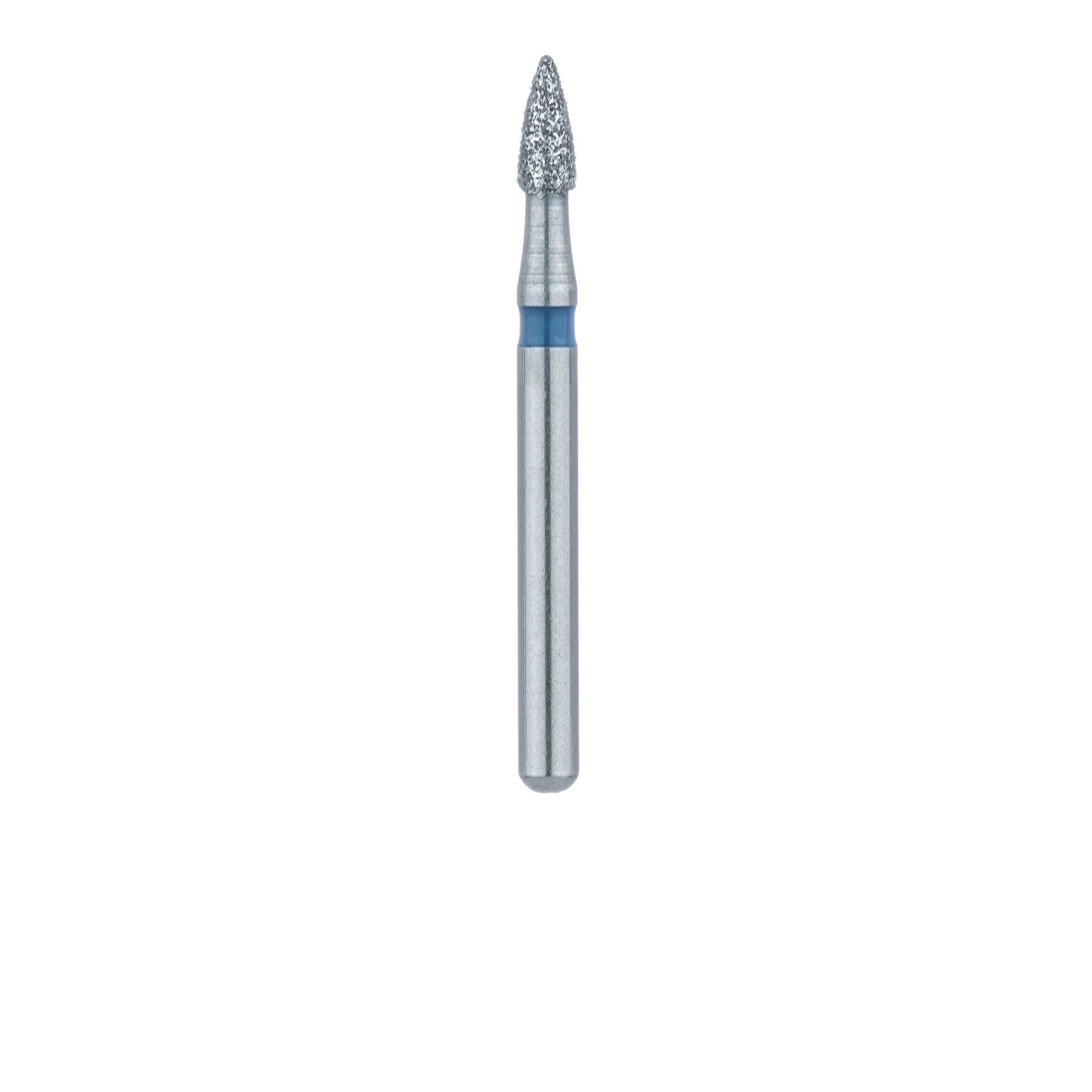 Meisinger Multi-Use Diamond Bur, FG, Short Flame, #895, 1.6 mm, Medium Grit, Blue Ring, 5/Pk, 895-016-FG thumbnail 2