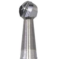 Meisinger Tungsten Carbide Bur, HM 1 Round HP, US #10, 2.7 mm Diameter, 5/Pkg, HM1-027-HP - Tungsten Carbide Burs – HM 1 Round HP, 5/Pkg - Size #10, 2.7 mm Diameter - Image 1