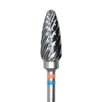 Meisinger HM251FF-060 Lab Carbide Cutter, Round End Tapered, Fine Cross Cut, HP, 6.0 mm Head, 1 Each - Lab Bur Carbide Cutters – FF, Cross Cut, Fine, HP - Size 251FF, 6.0 mm Diameter - Image 1